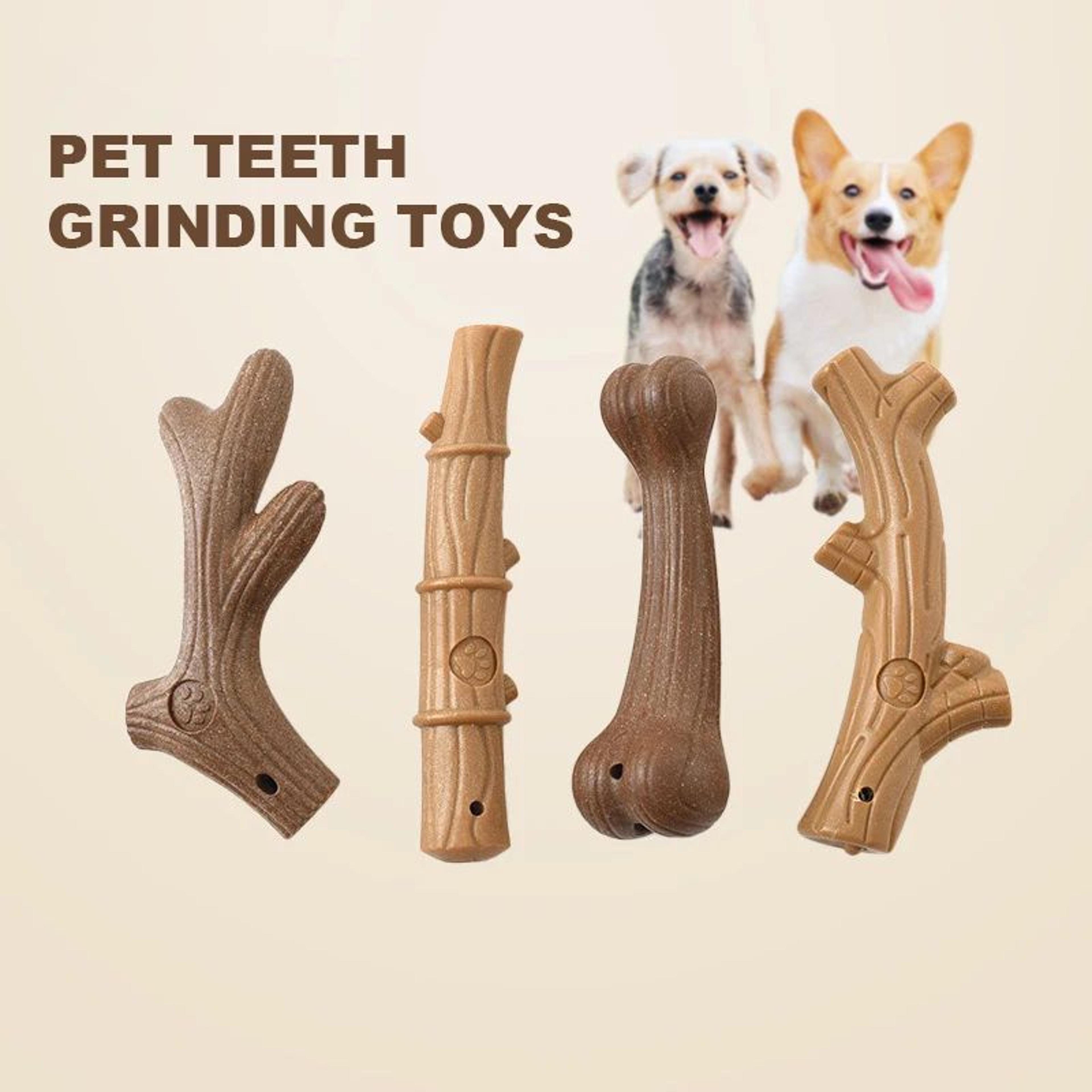 Bamboo Dog Dental Chew Bone  Interactive Teeth Grinding  Cleaning Training Toy 0