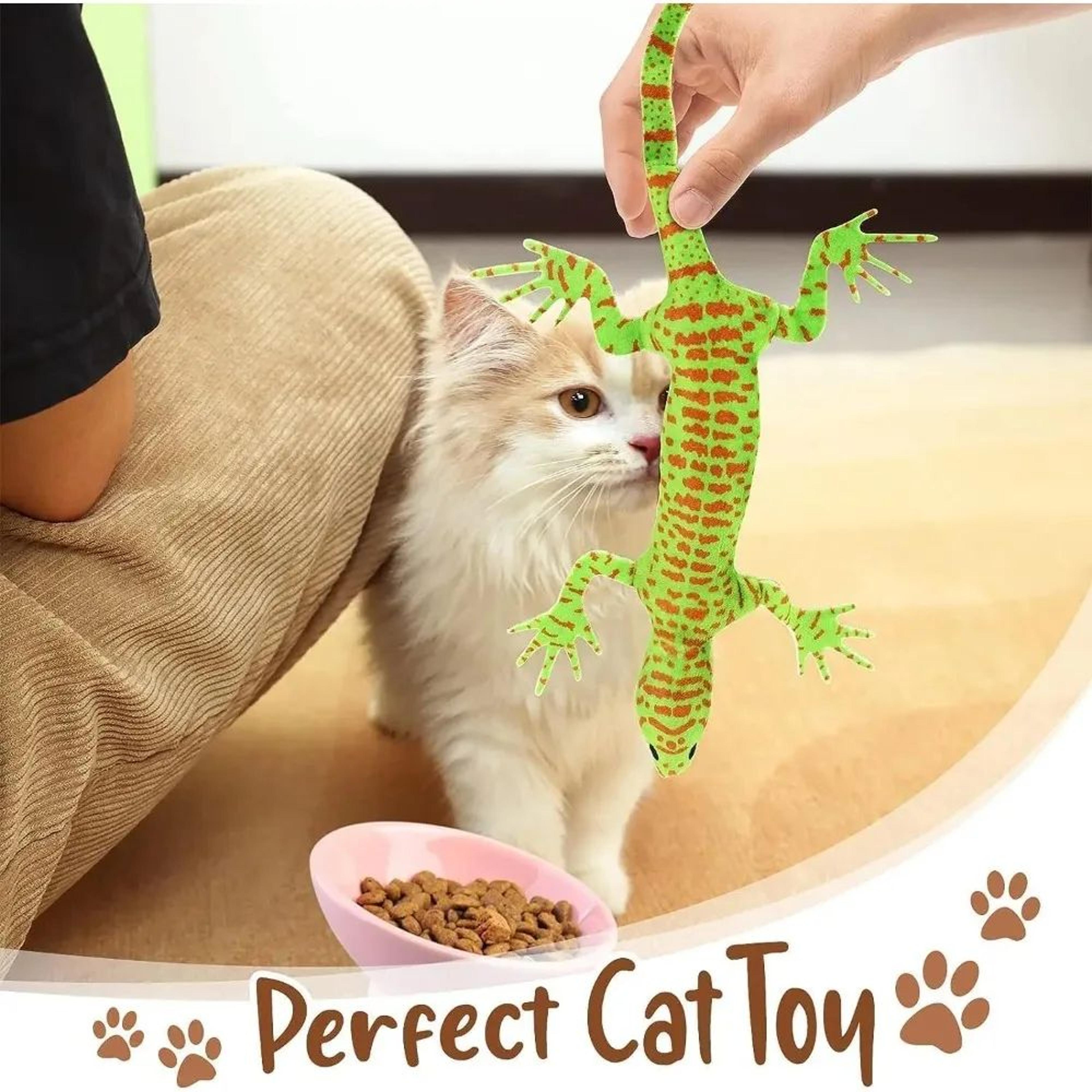 BiteResistant Catnip Lizard Chew Toy  Teeth Cleaning Interactive Indoor Cat Toy For Kittens  Cats H 2