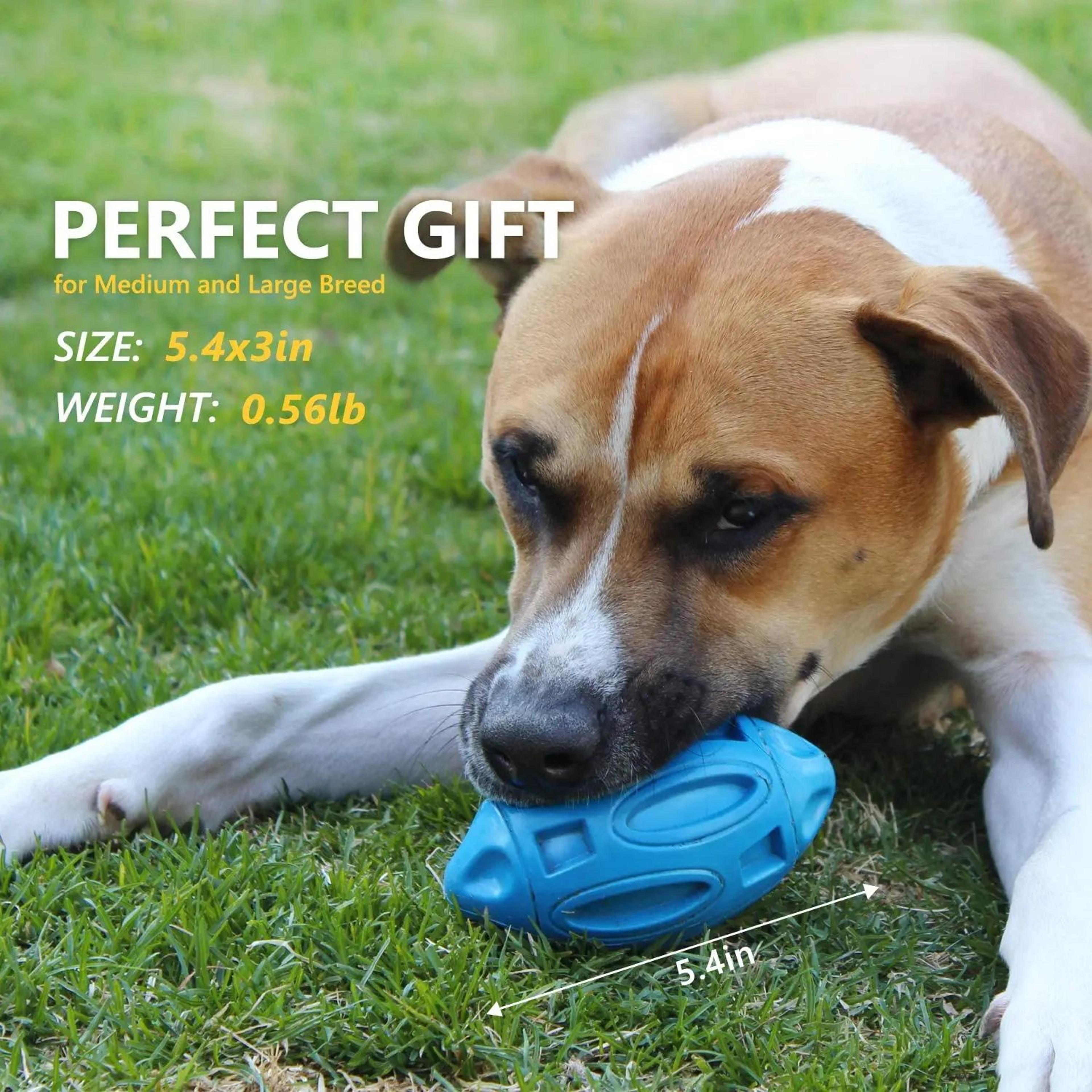 Durable Squeaky Rubber Chew Ball  Teeth Cleaning Toy For Aggressive Chewers Medium  Large Dogs 4