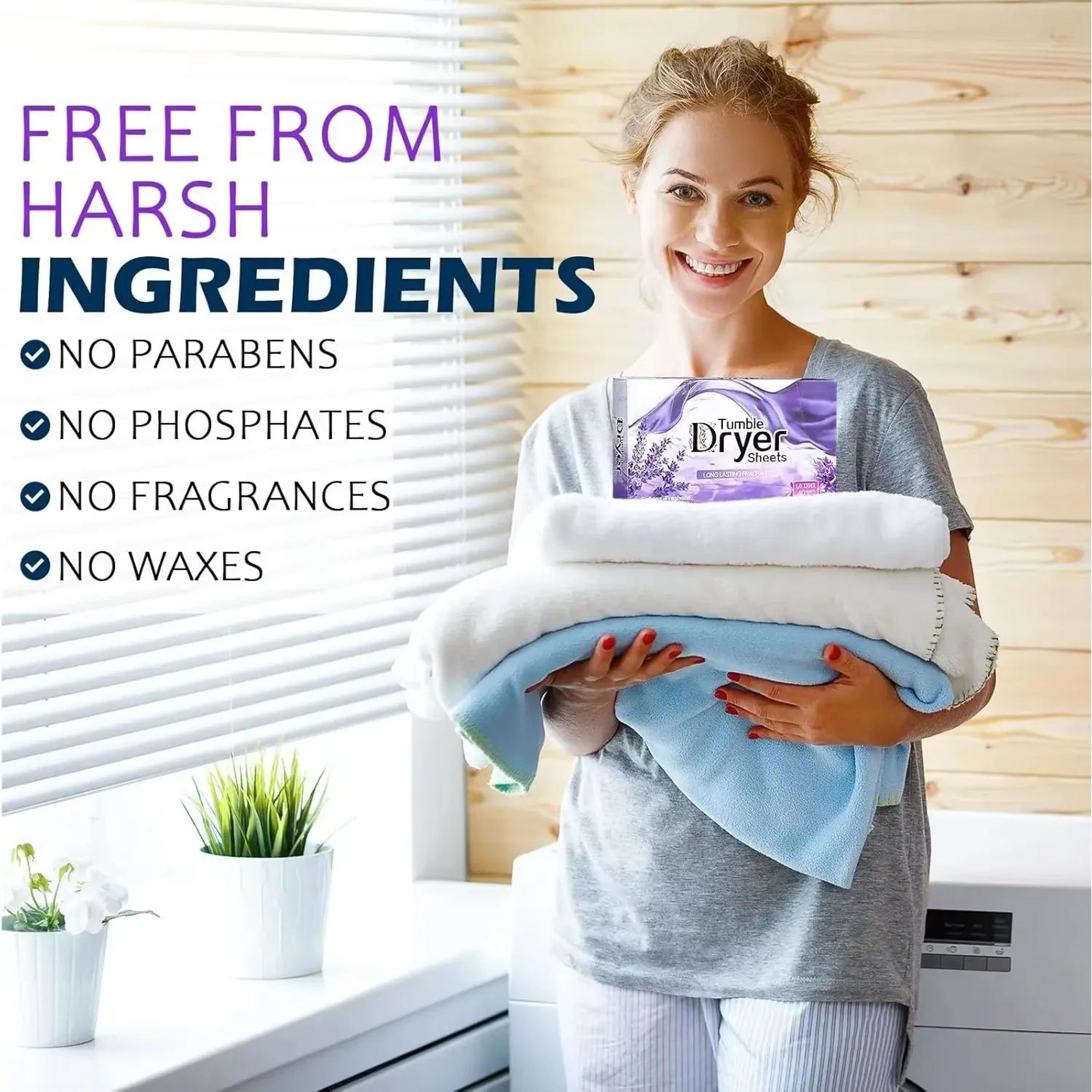 Natural Lavender Dryer Sheets Bulk  PlantBased Fabric Softener  Fresh Scent Laundry Care 4