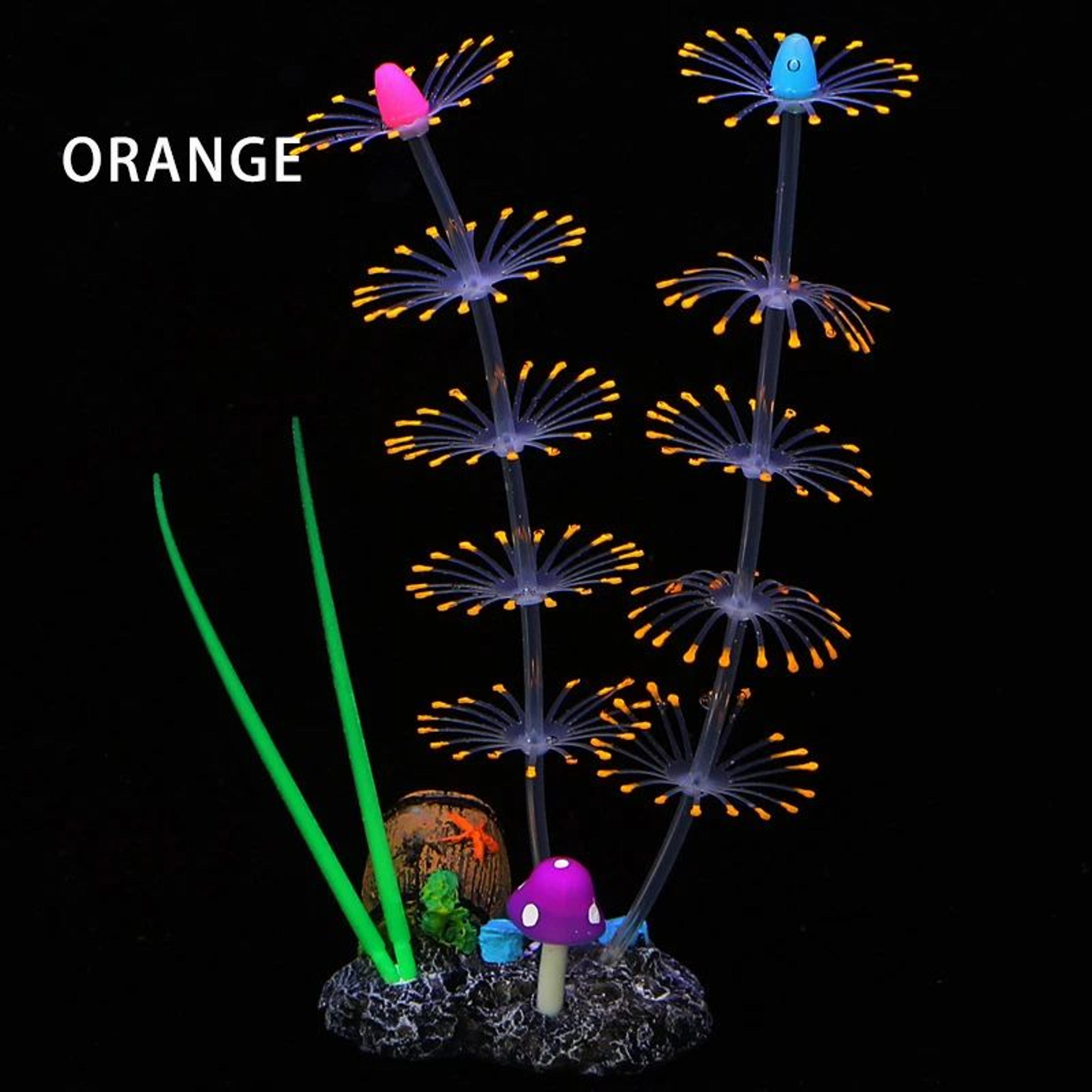 Glow Silicone Aquarium Plants  Fluorescent Aquatic Grass  Coral Decor For Fish Tank Landscaping 10