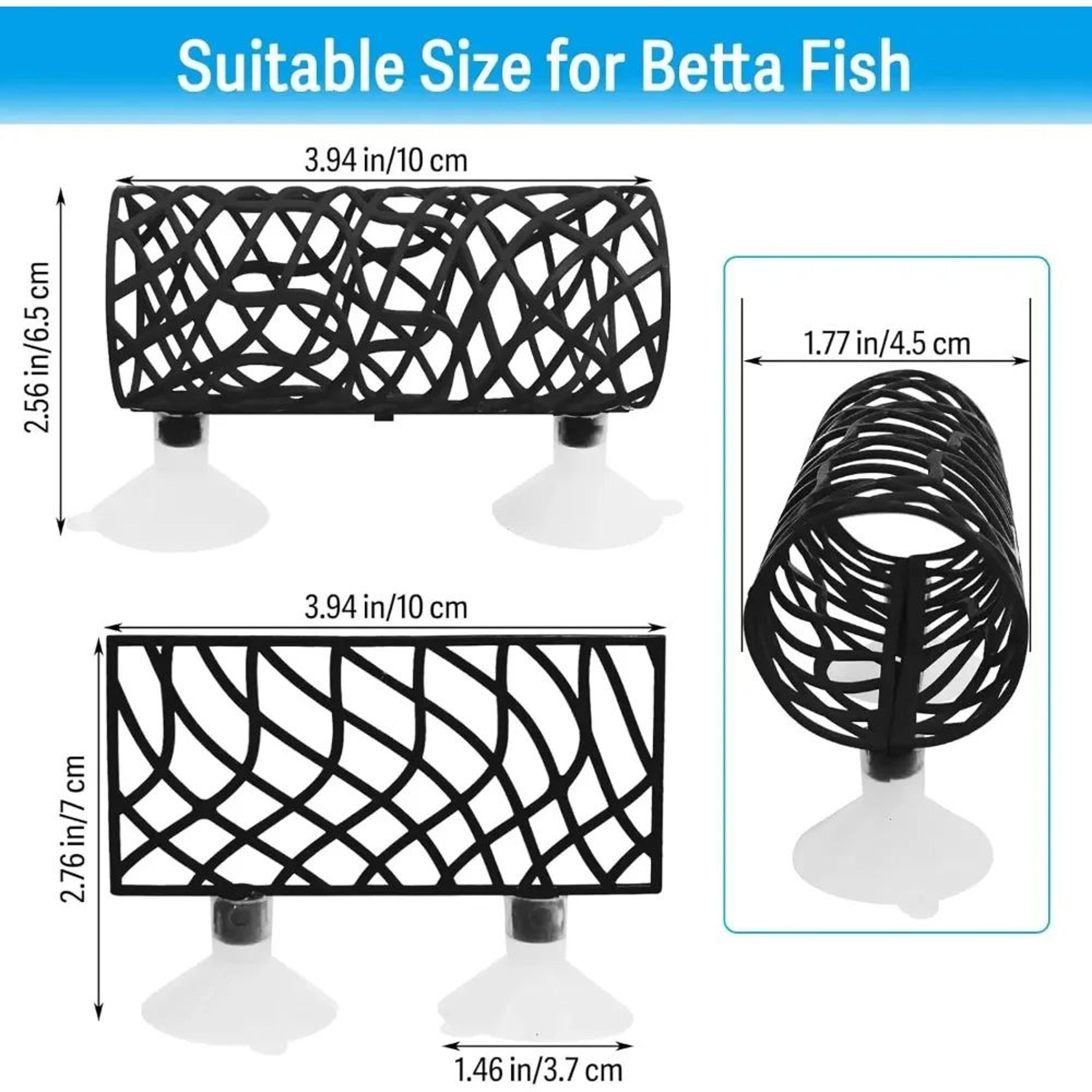 Betta Fish Cave Hideout With Hammock  Hollow Tunnel Aquarium Decoration For Shrimp  Crayfish 1