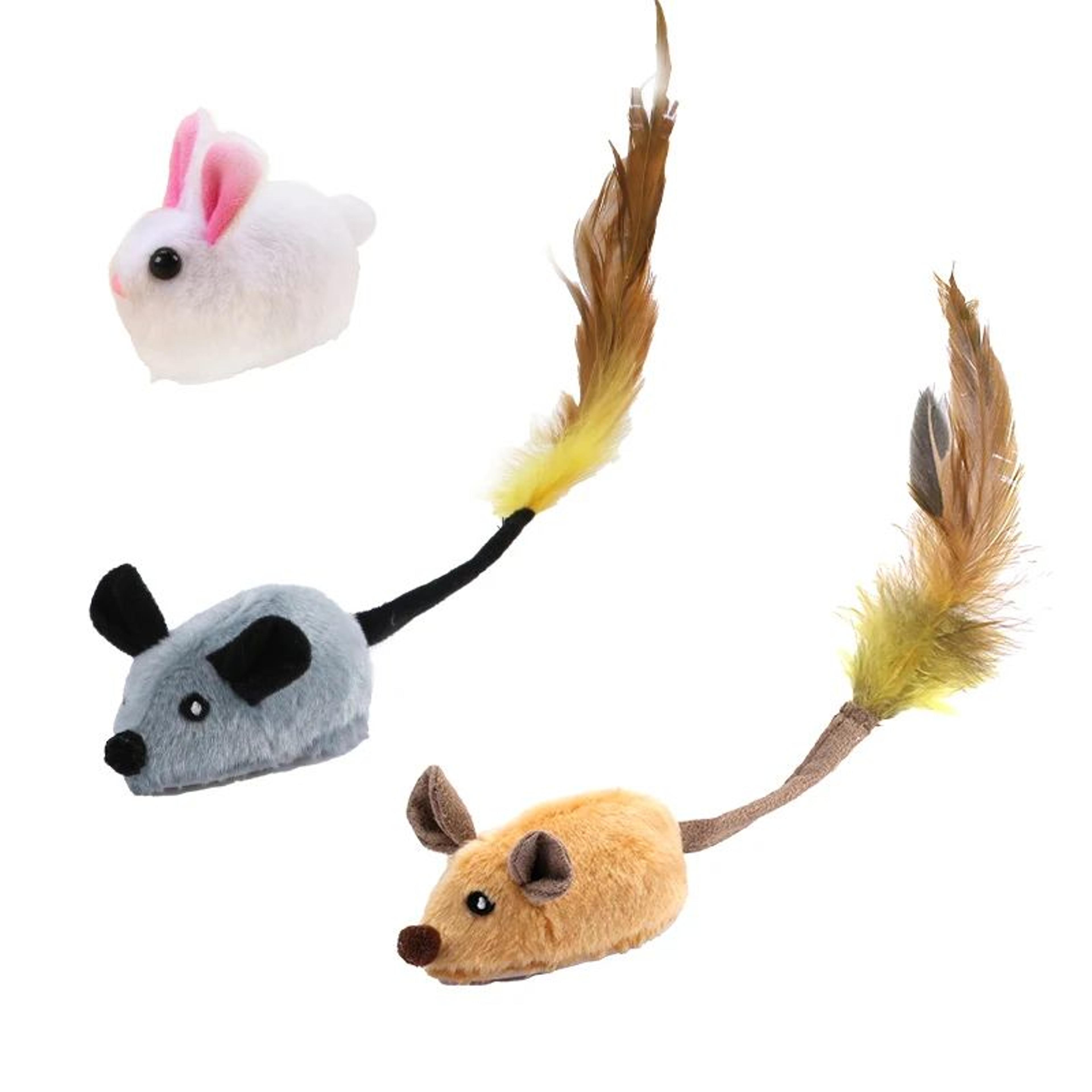 Interactive Electric Running Mouse Toy For Cats  Random Moving Plush Teaser For Kittens  Indoor Cat 0