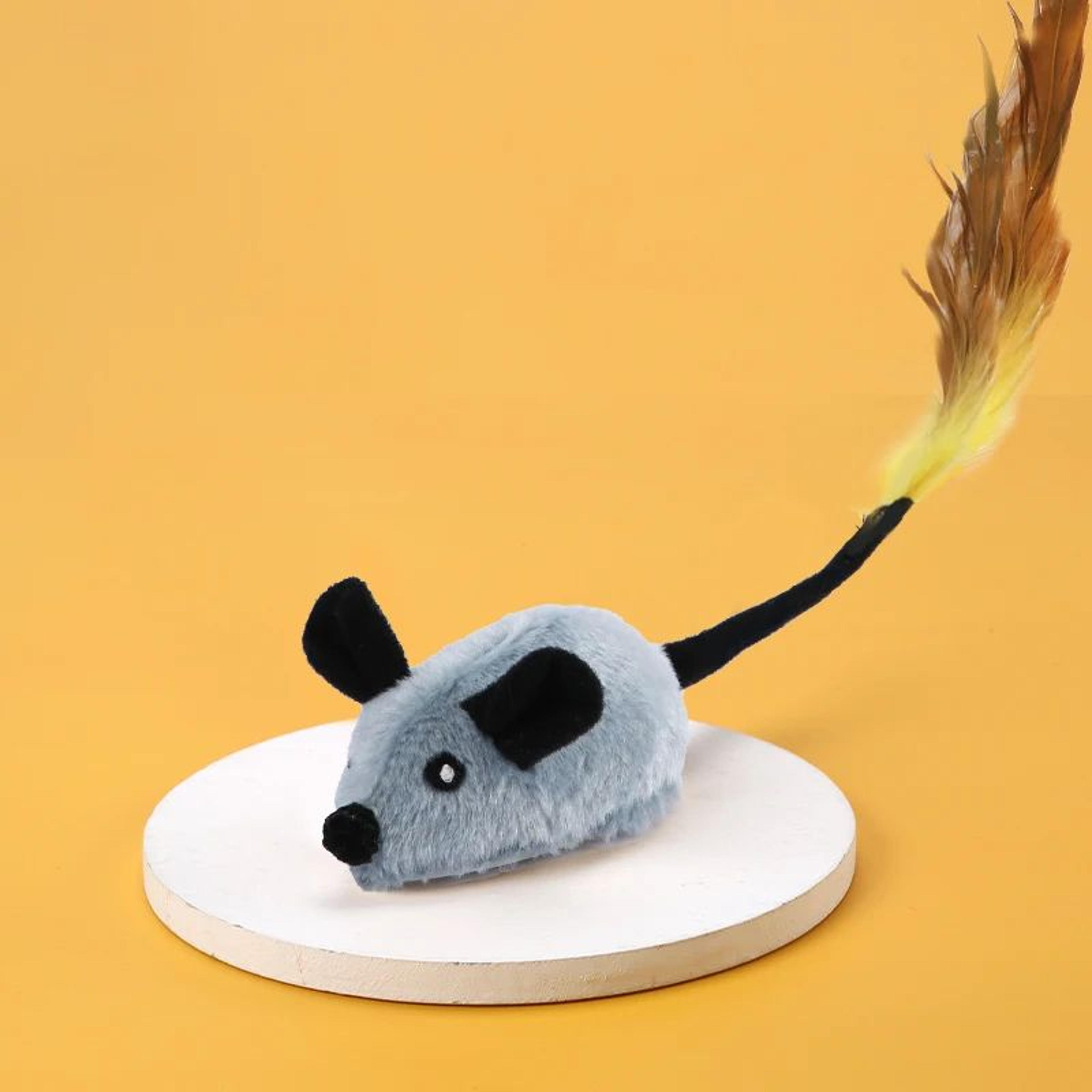 Interactive Electric Running Mouse Toy For Cats  Random Moving Plush Teaser For Kittens  Indoor Cat 1