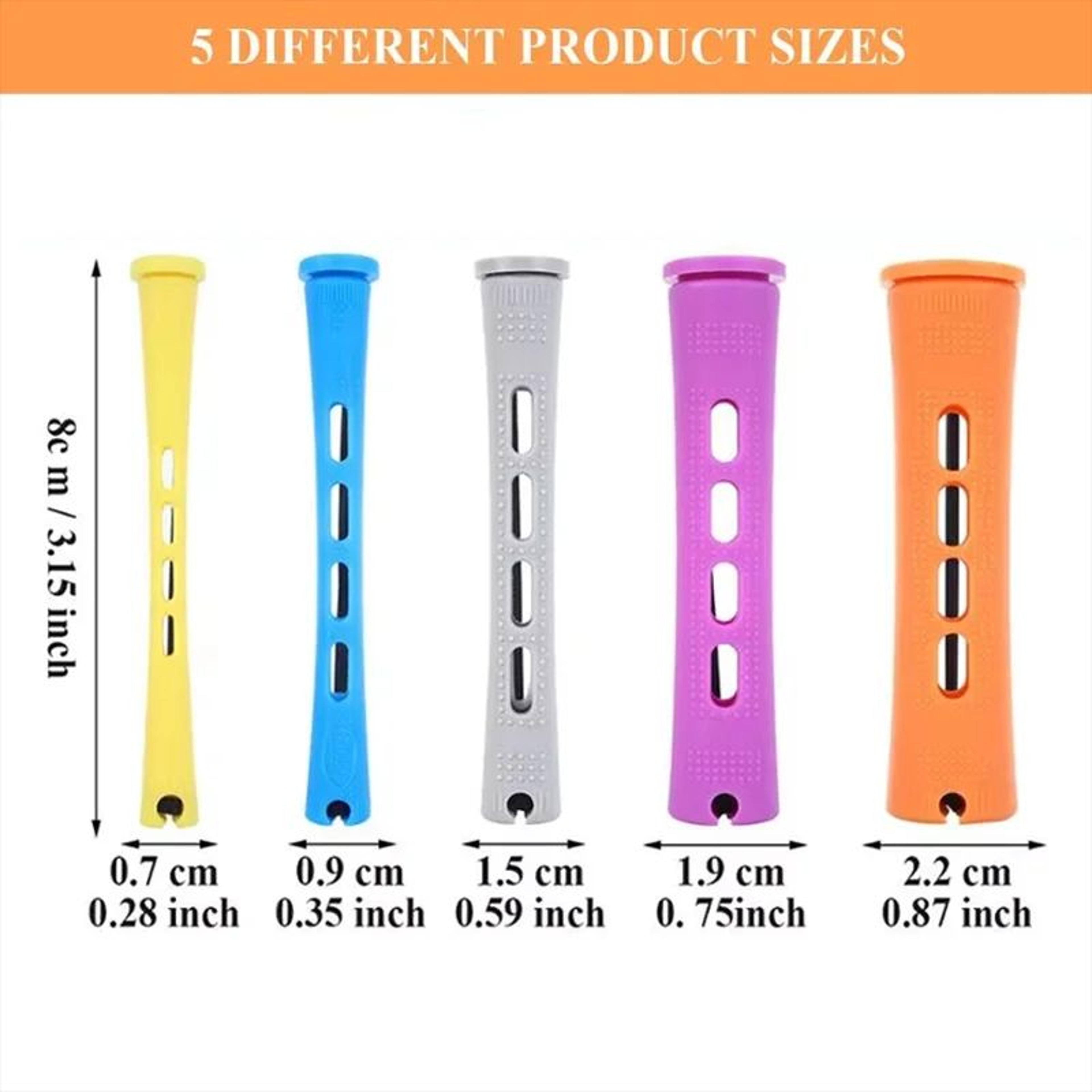 20 Pcs Perm Curling Rod Set  5 Sizes Plastic Cold Wave Rods For Heatless Curls  SalonStyle Waves 1