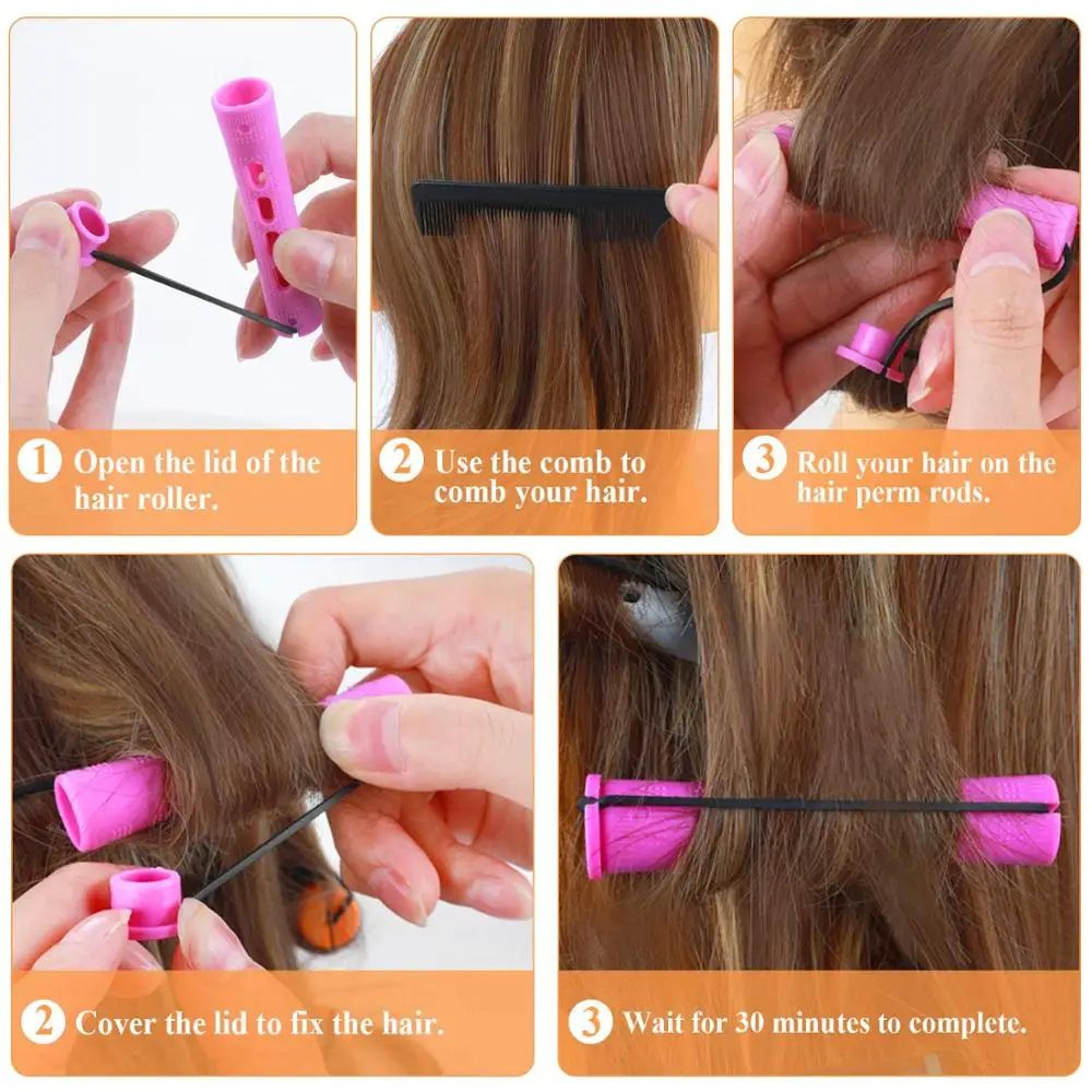 20 Pcs Perm Curling Rod Set  5 Sizes Plastic Cold Wave Rods For Heatless Curls  SalonStyle Waves 3