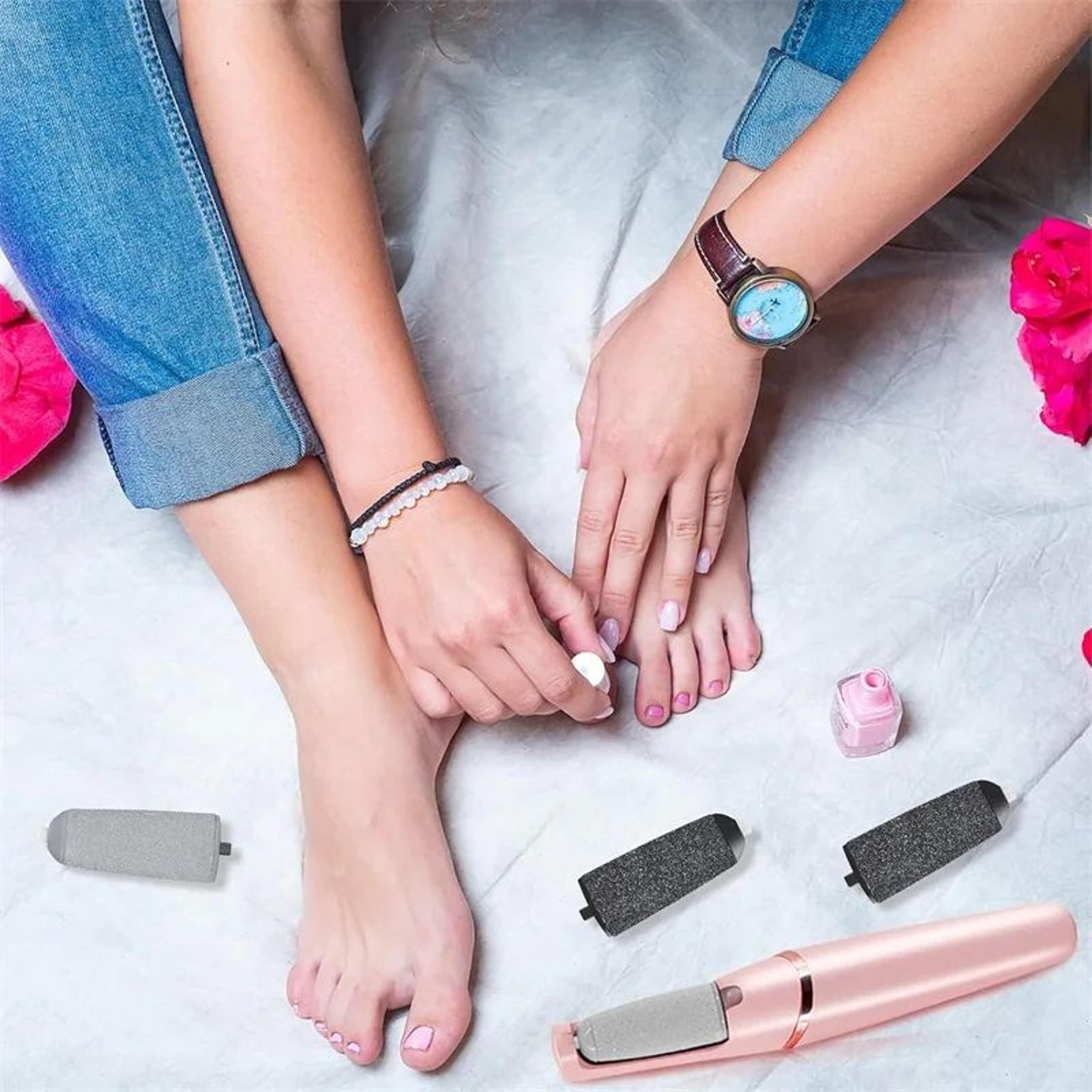 8 Pcs Electric Foot File Roller Head Replacements Pedicure Callus Remover Refill Wheels For Heel  D 3