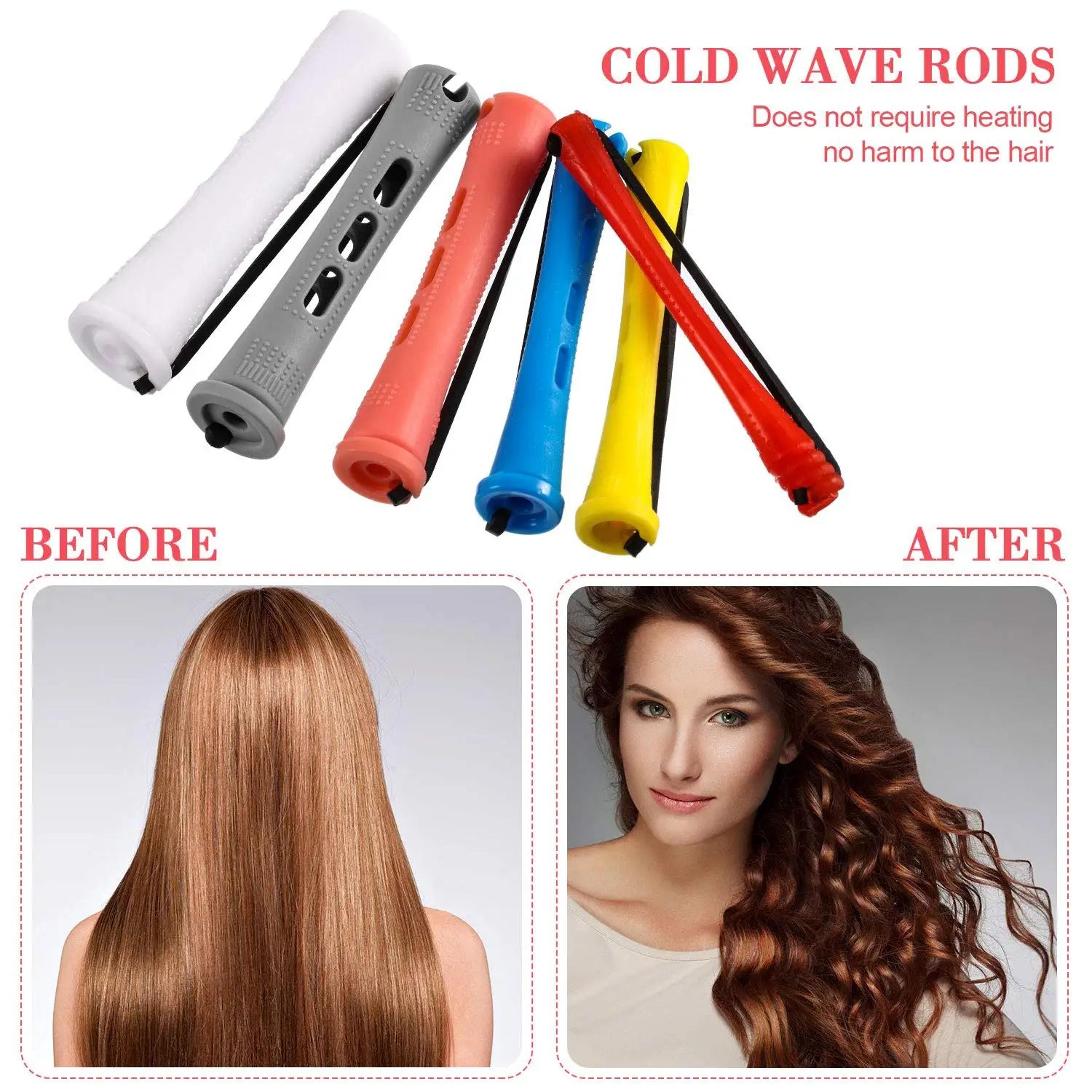 72 Pcs Hair Perm Rods Set 6 Sizes  Cold Wave Perming Rod Curling Rollers For Short Hair And Steel T 3