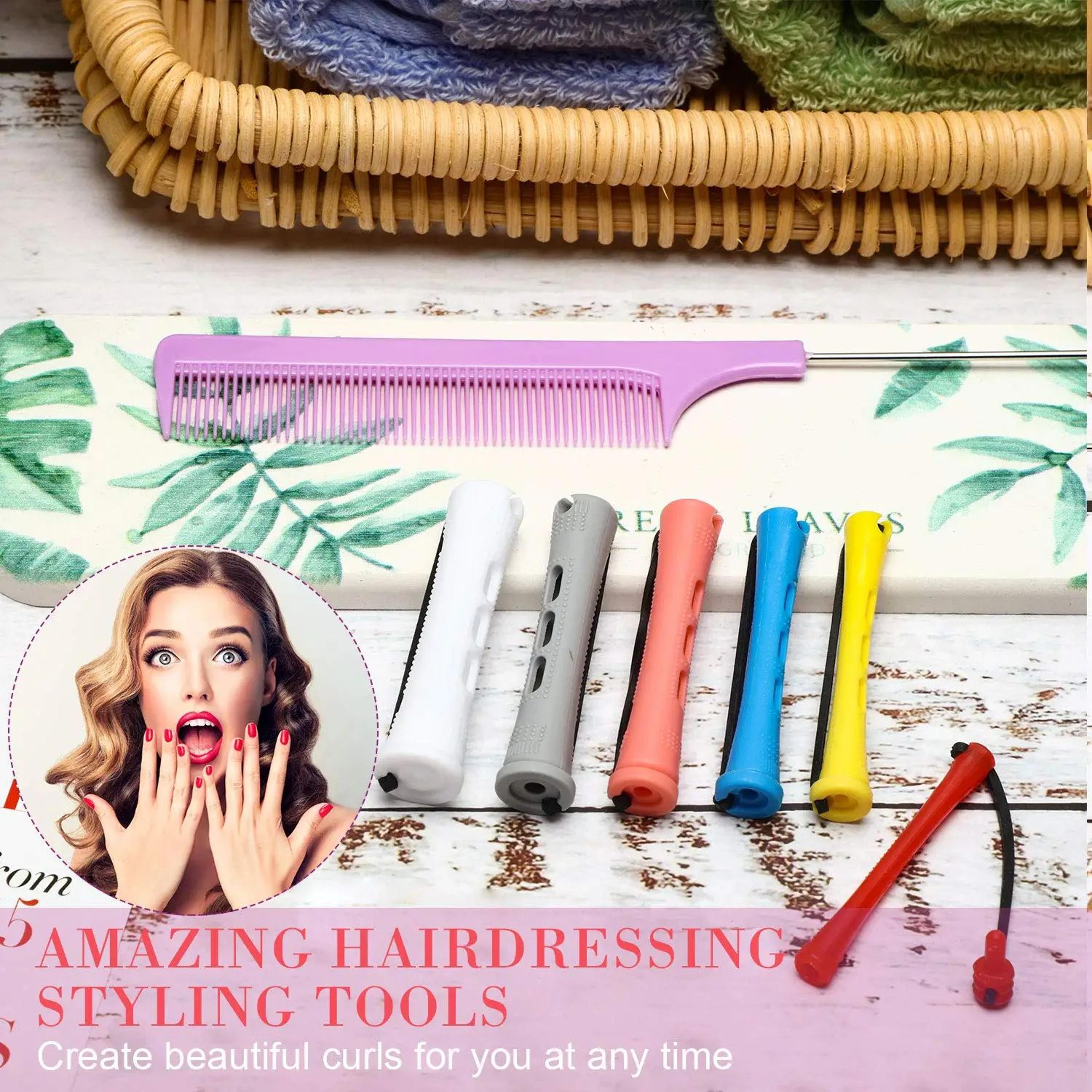 72 Pcs Hair Perm Rods Set 6 Sizes  Cold Wave Perming Rod Curling Rollers For Short Hair And Steel T 5