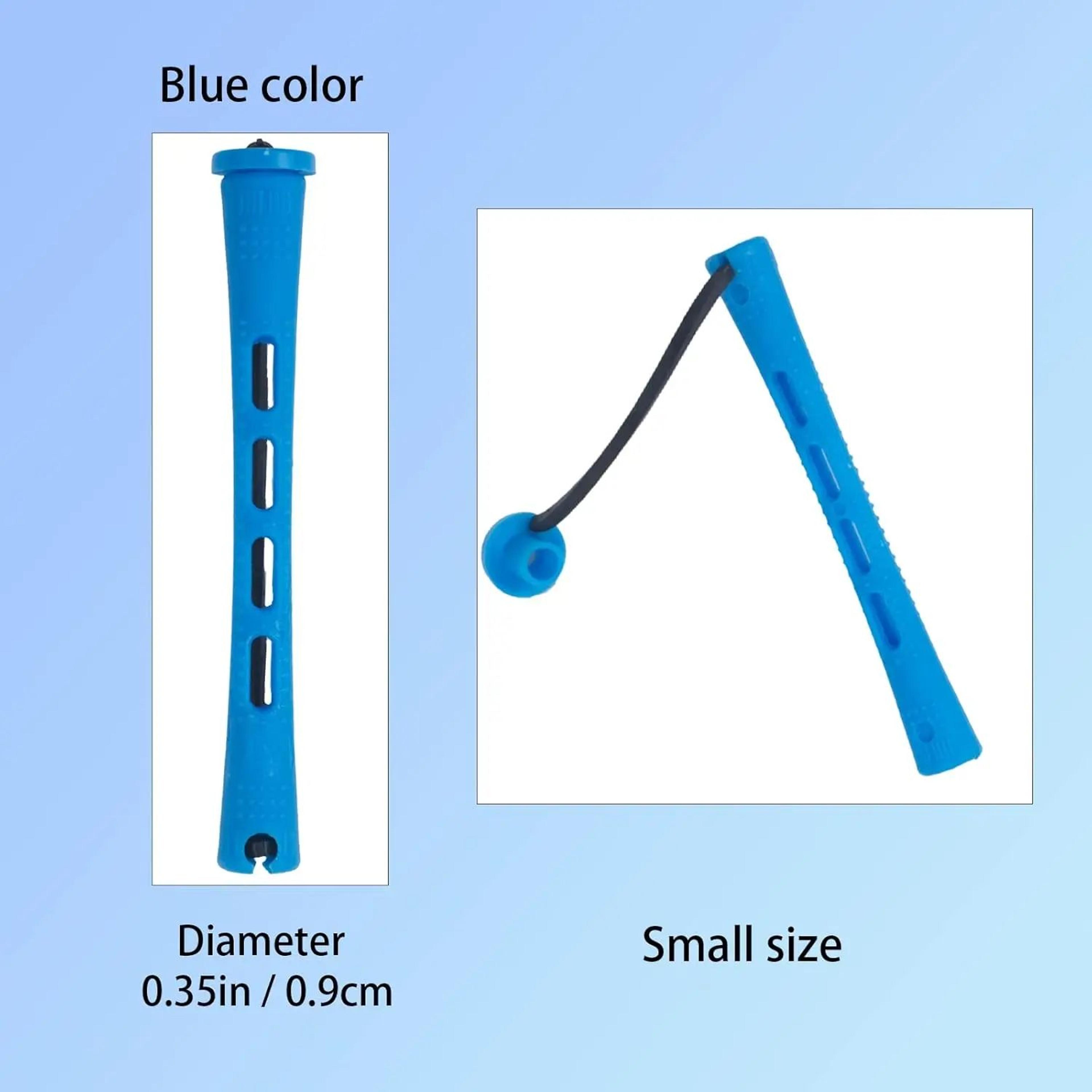 60 Pcs Small Perm Rods 035 In Blue Hair Rollers For Natural Hair Long  Short Hair  Heatless Curling 2