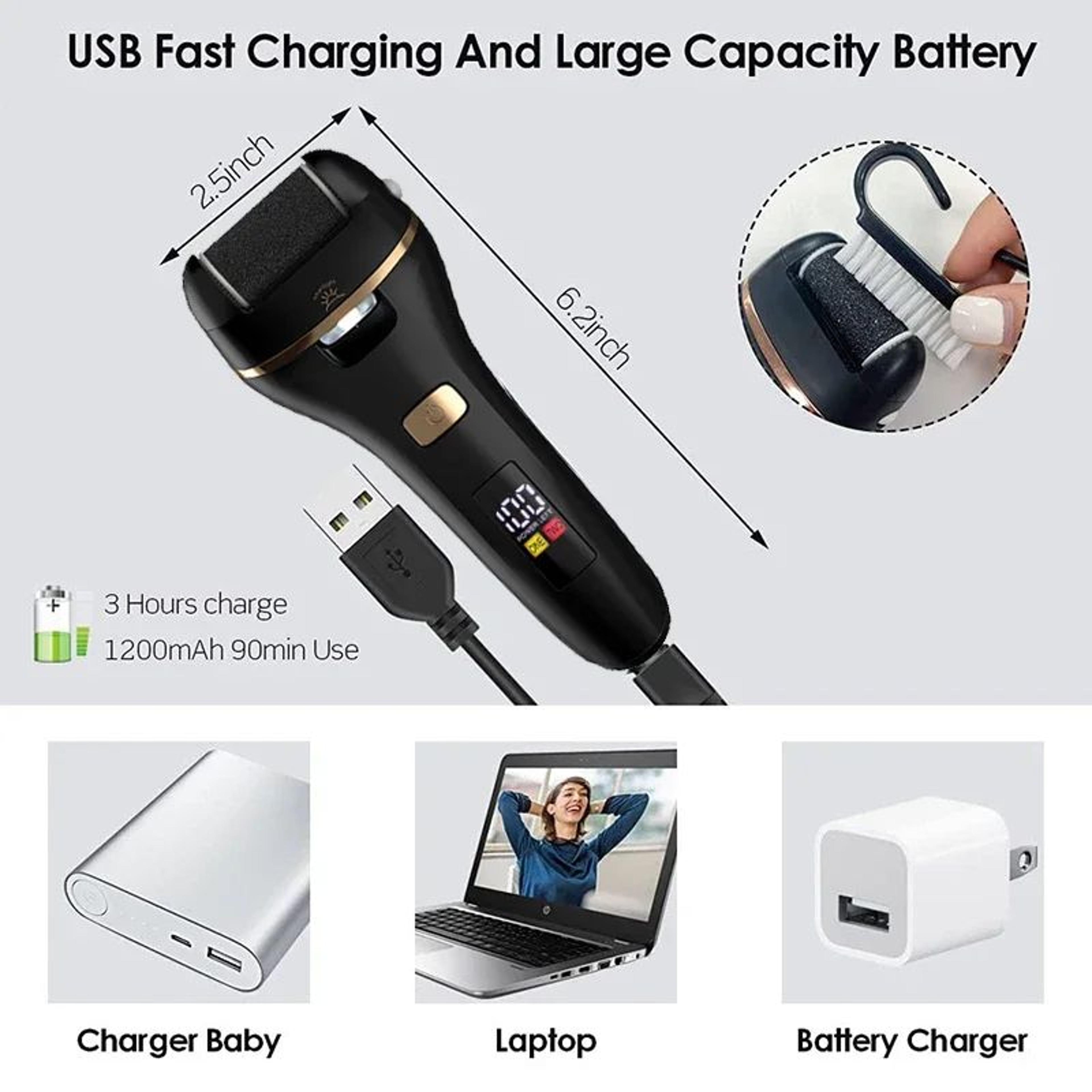 Waterproof Electric Foot Callus Remover  USB Rechargeable Heel Grinder For Dead Skin  Professional  4