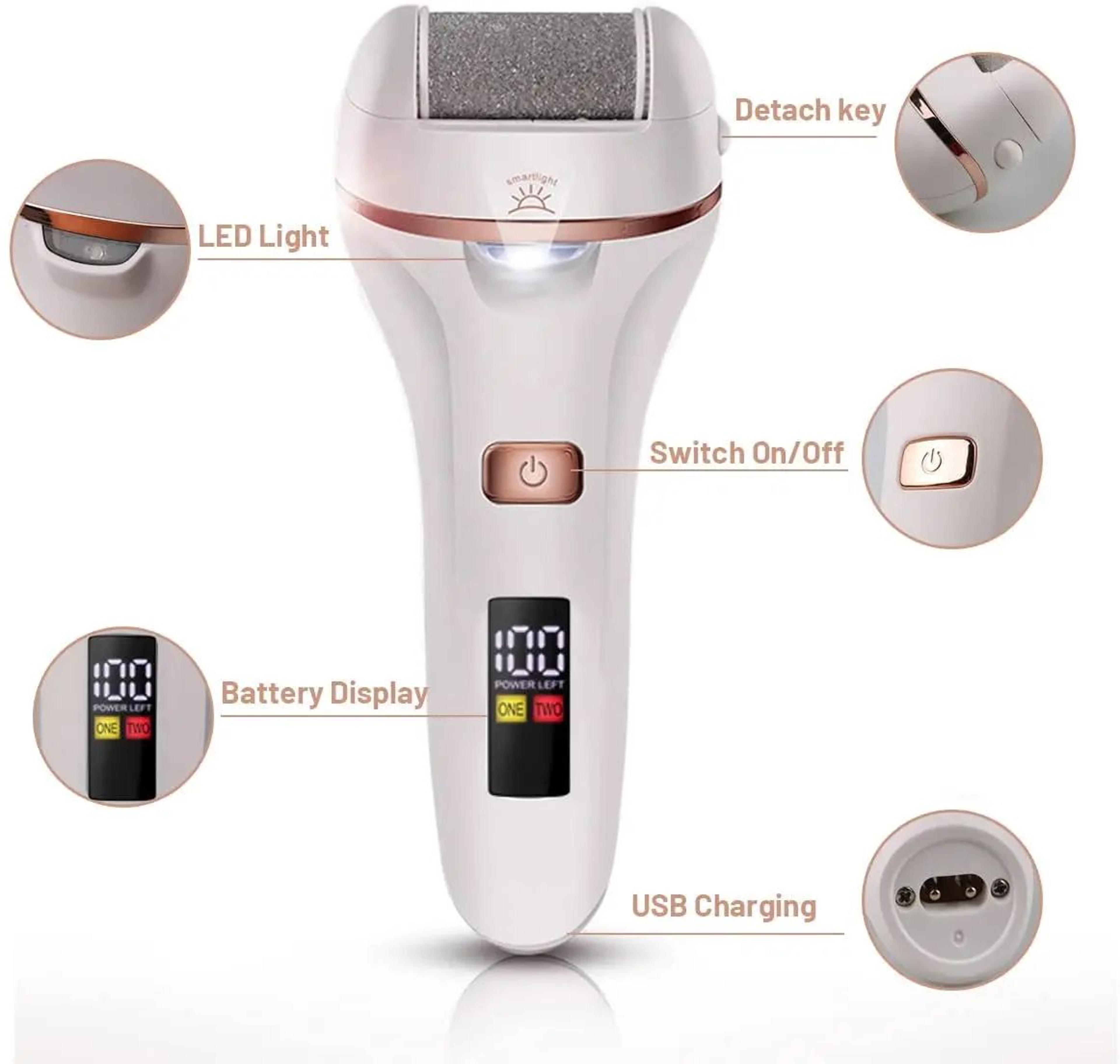 Waterproof Electric Foot Callus Remover  USB Rechargeable Heel Grinder For Dead Skin  Professional  11