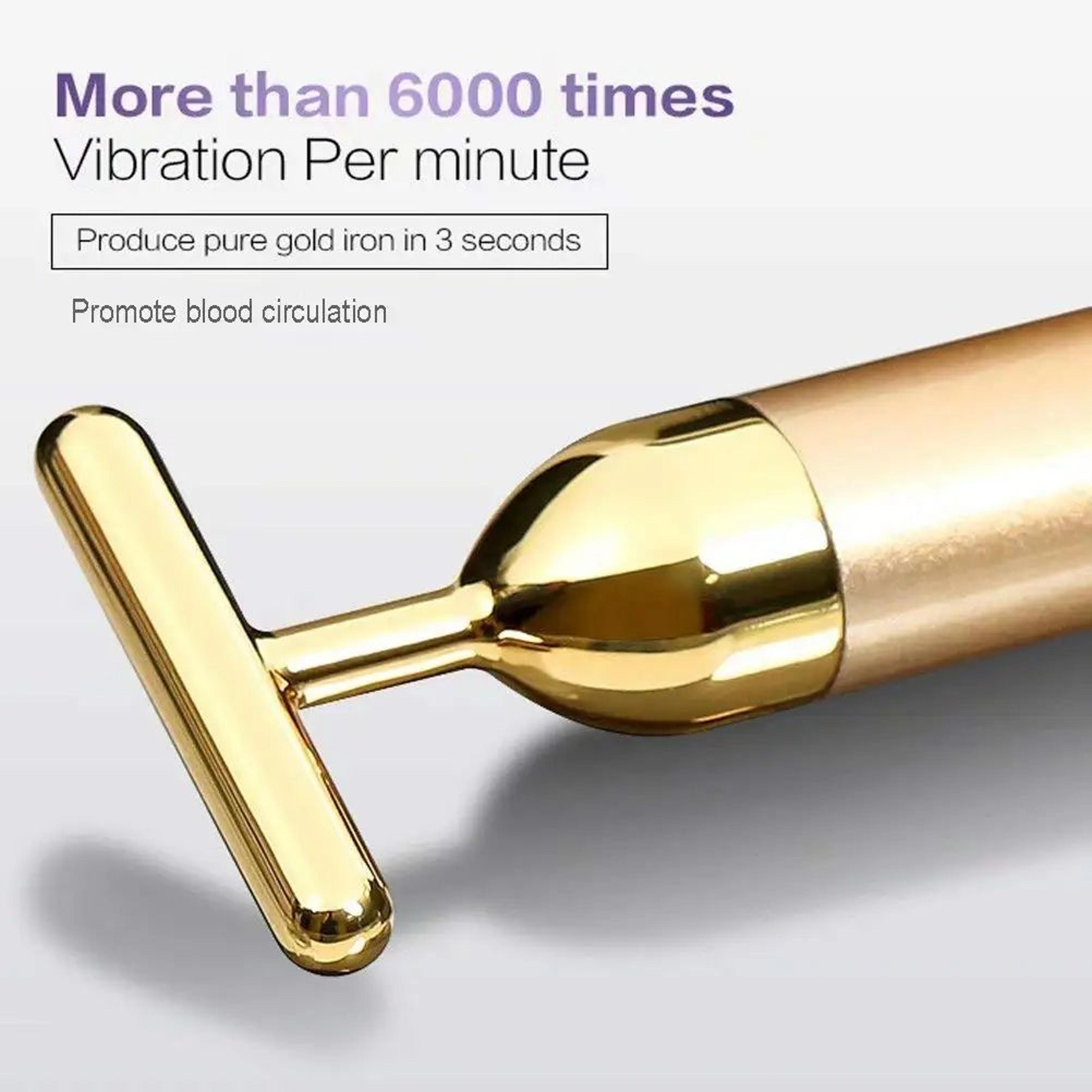 24K Gold Electric Face Massager Vibrating Rose Quartz 3D Roller For Lifting Sculpting  Glow  Gua Sh 8