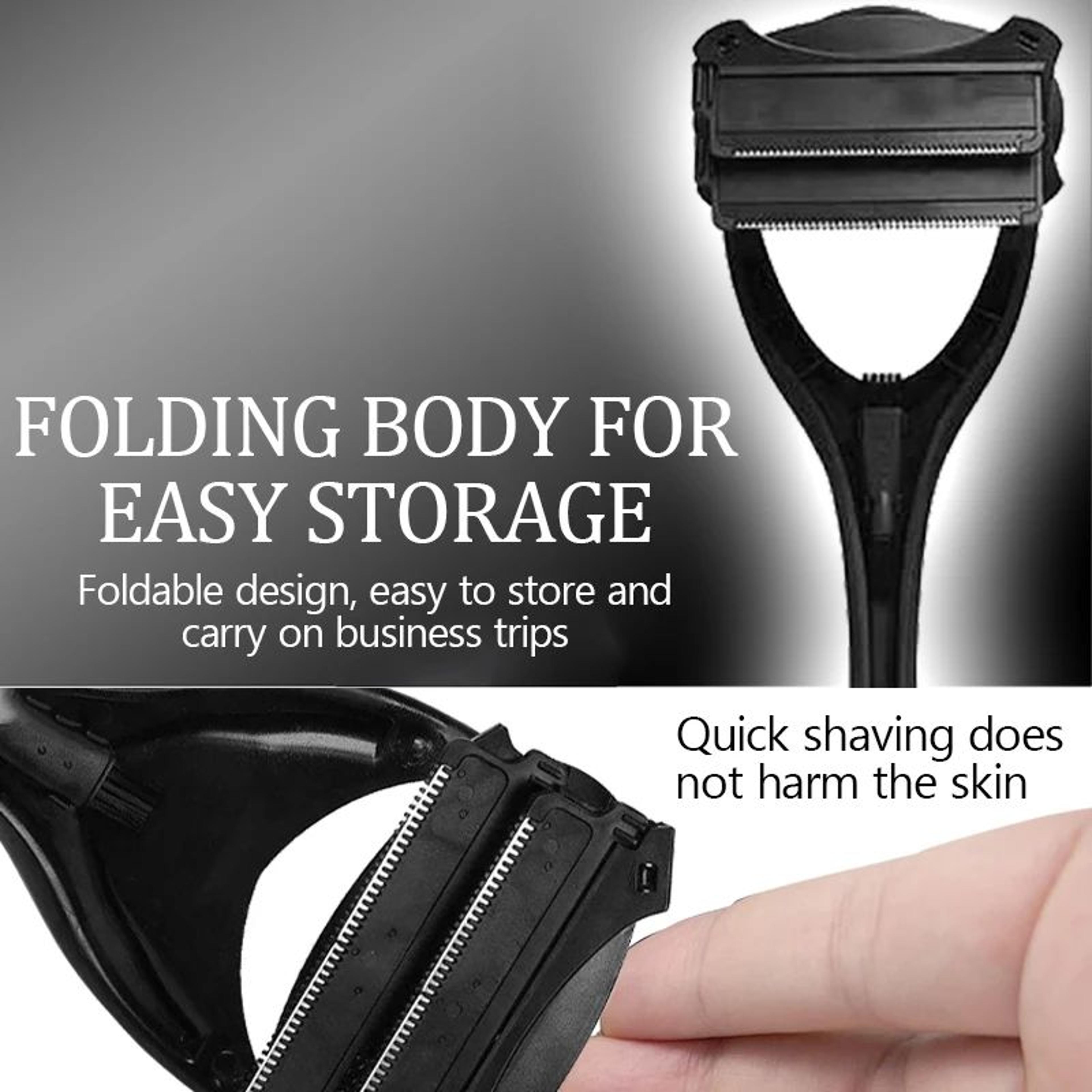 Back Hair Remover For Men  Painless Long Handle Back Shaver  Foldable Portable Body Grooming Razor 4