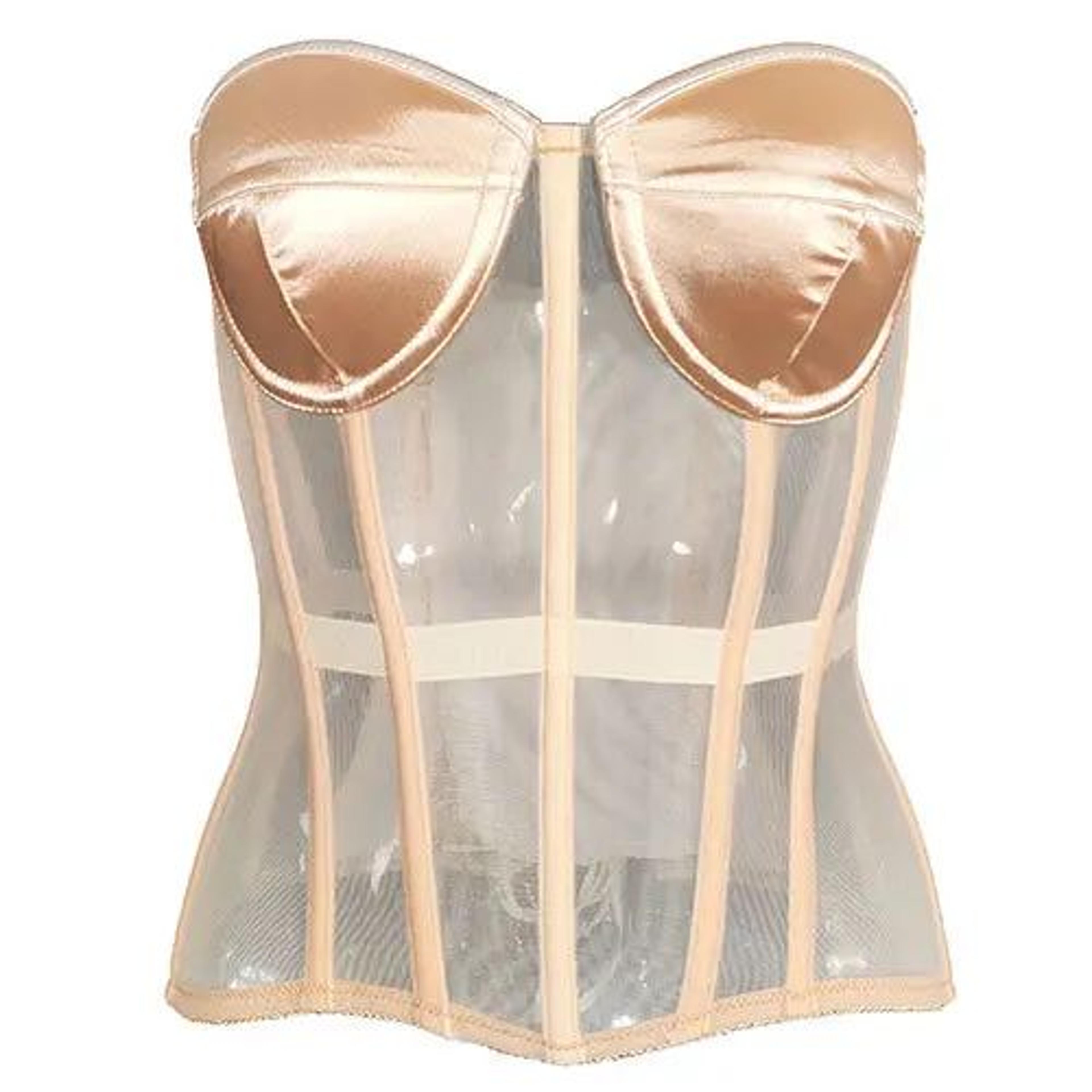 Strapless Corset Bustier For Women  Breathable Mesh Boned Bodice With Bra LaceUp Tummy Control Wais 10