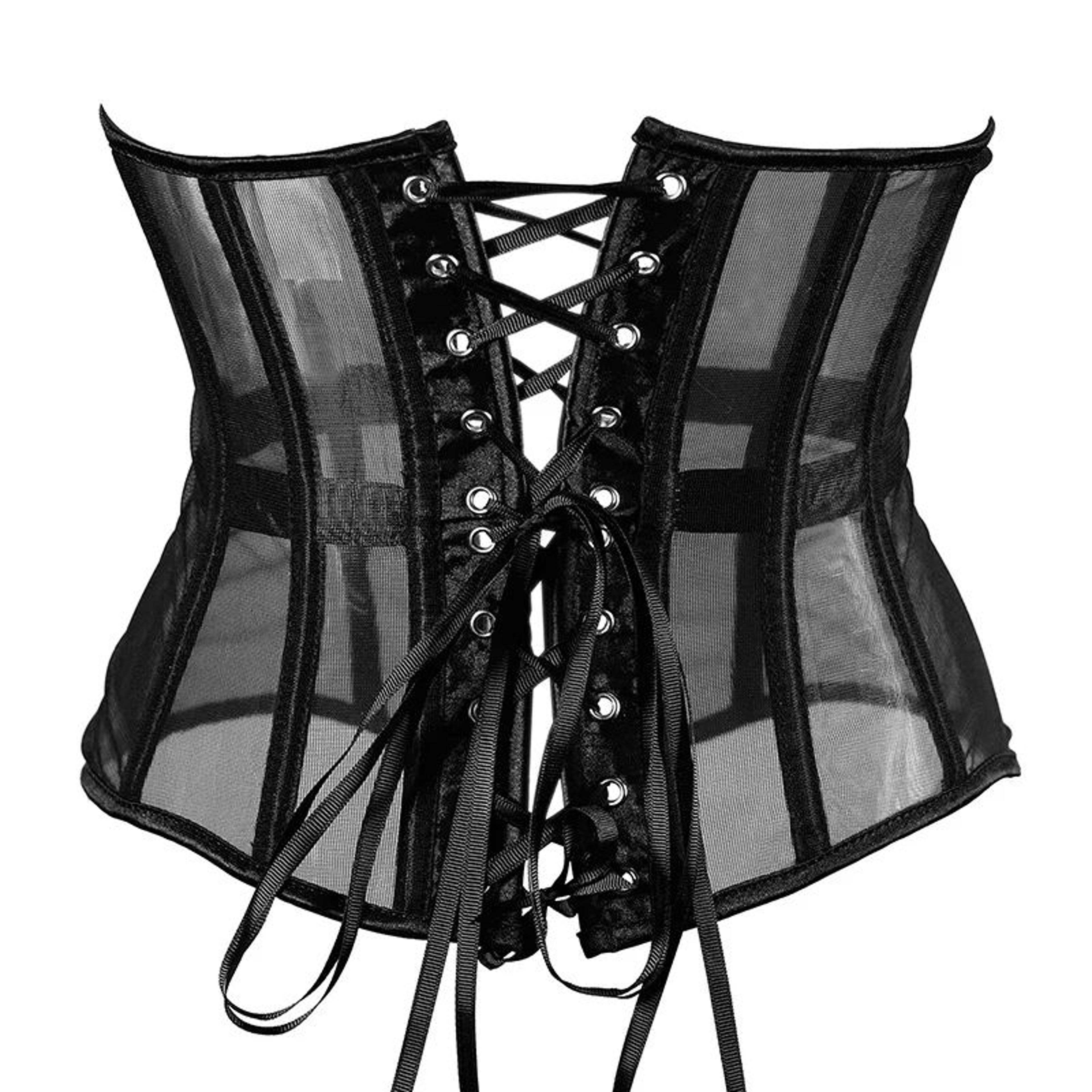 Womens Mesh Boned Corset Bustier  PushUp Shaping Transparent Bodice For Waist Slimming  Dress Outwe