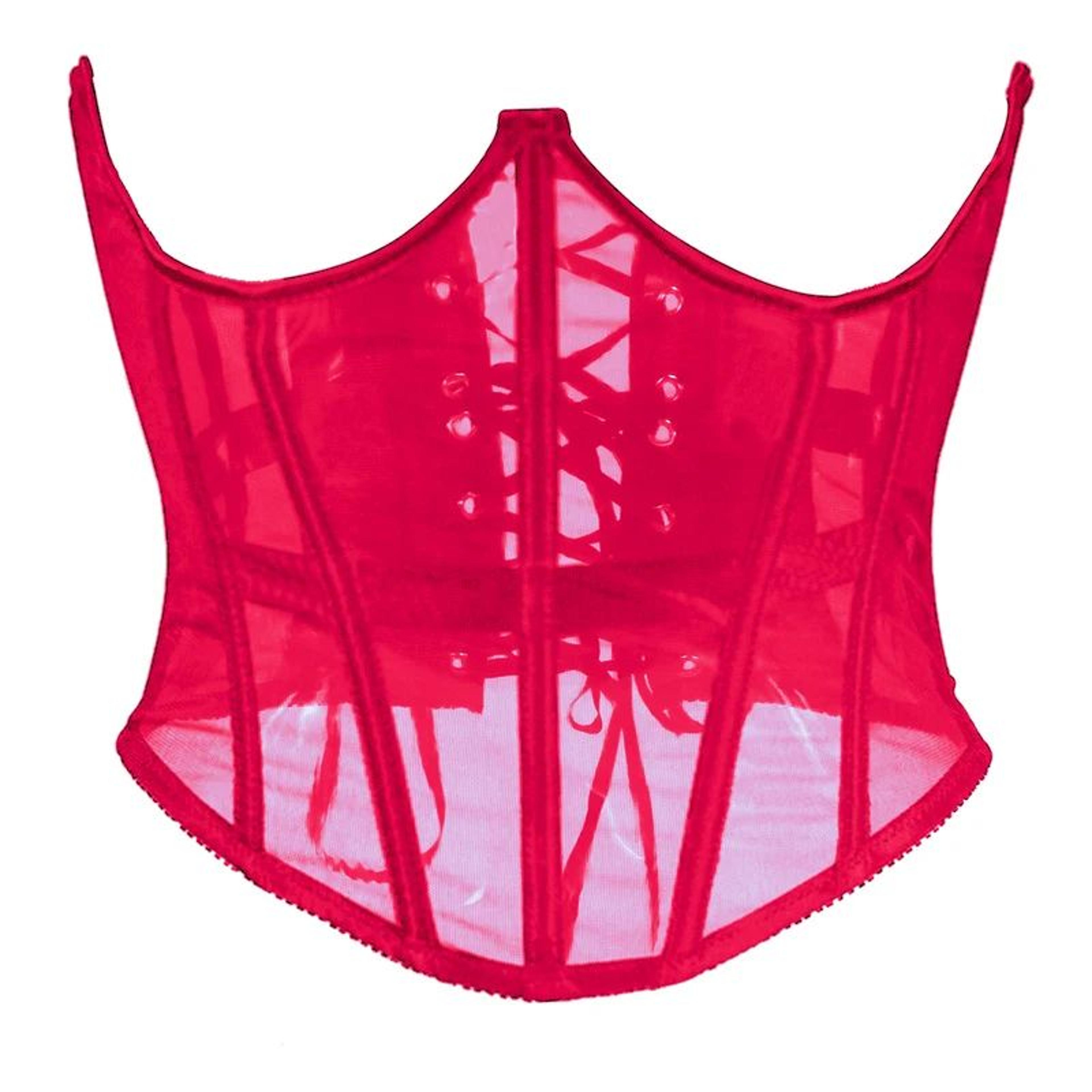Womens Mesh Boned Corset Bustier  PushUp Shaping Transparent Bodice For Waist Slimming  Dress Outwe
