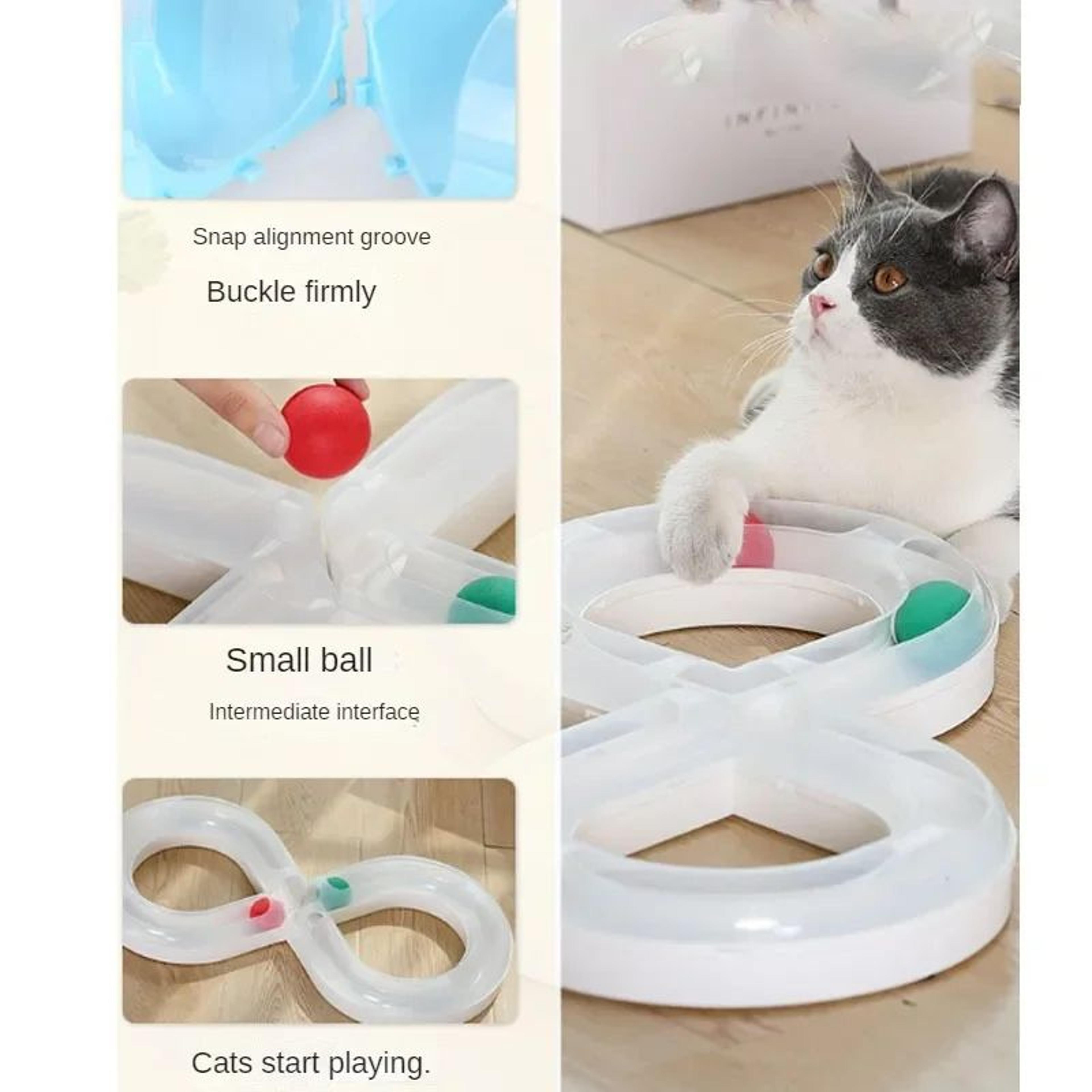 Interactive Cat Toy Turntable  Teasing Stick Tunnel Set 3