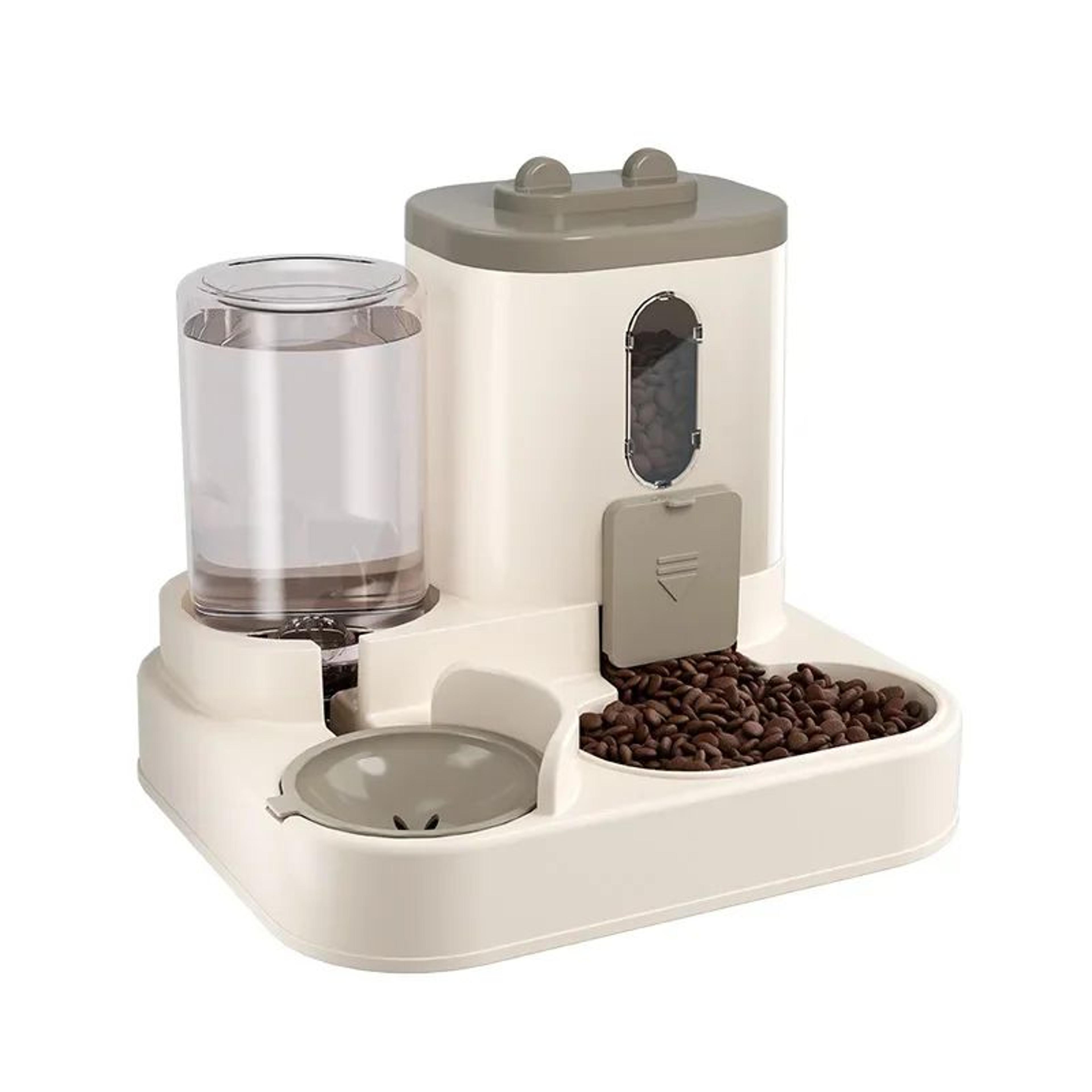 Automatic Dog Cat Feeder And Water Dispenser Set  Gravity Food Feeder And Waterer With Pet Food Bow 5