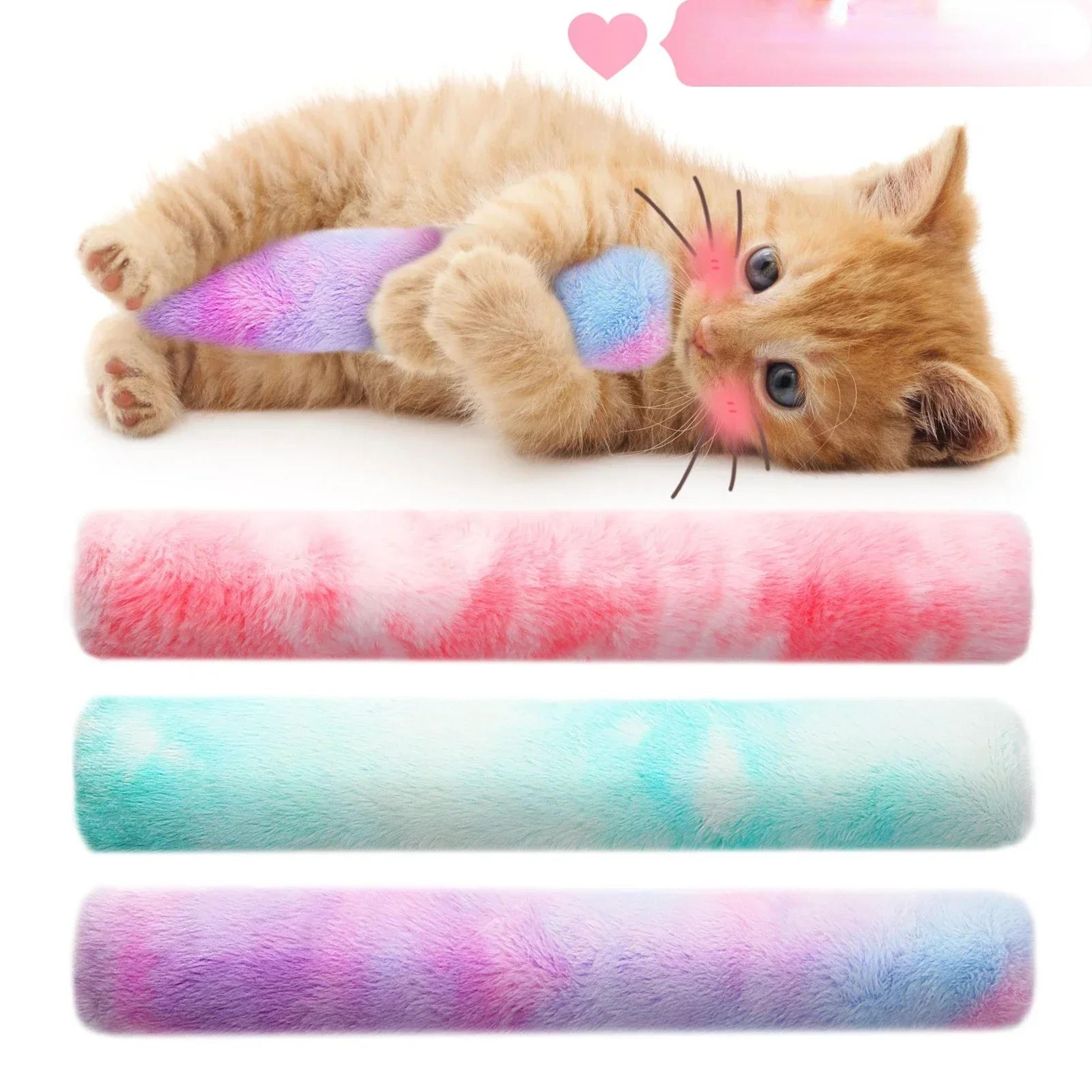 Interactive Cat Chew Toy Catnip Kick Stick  Soft Plush Durable Kitty Kick Toy For Teeth Cleaning  I 5