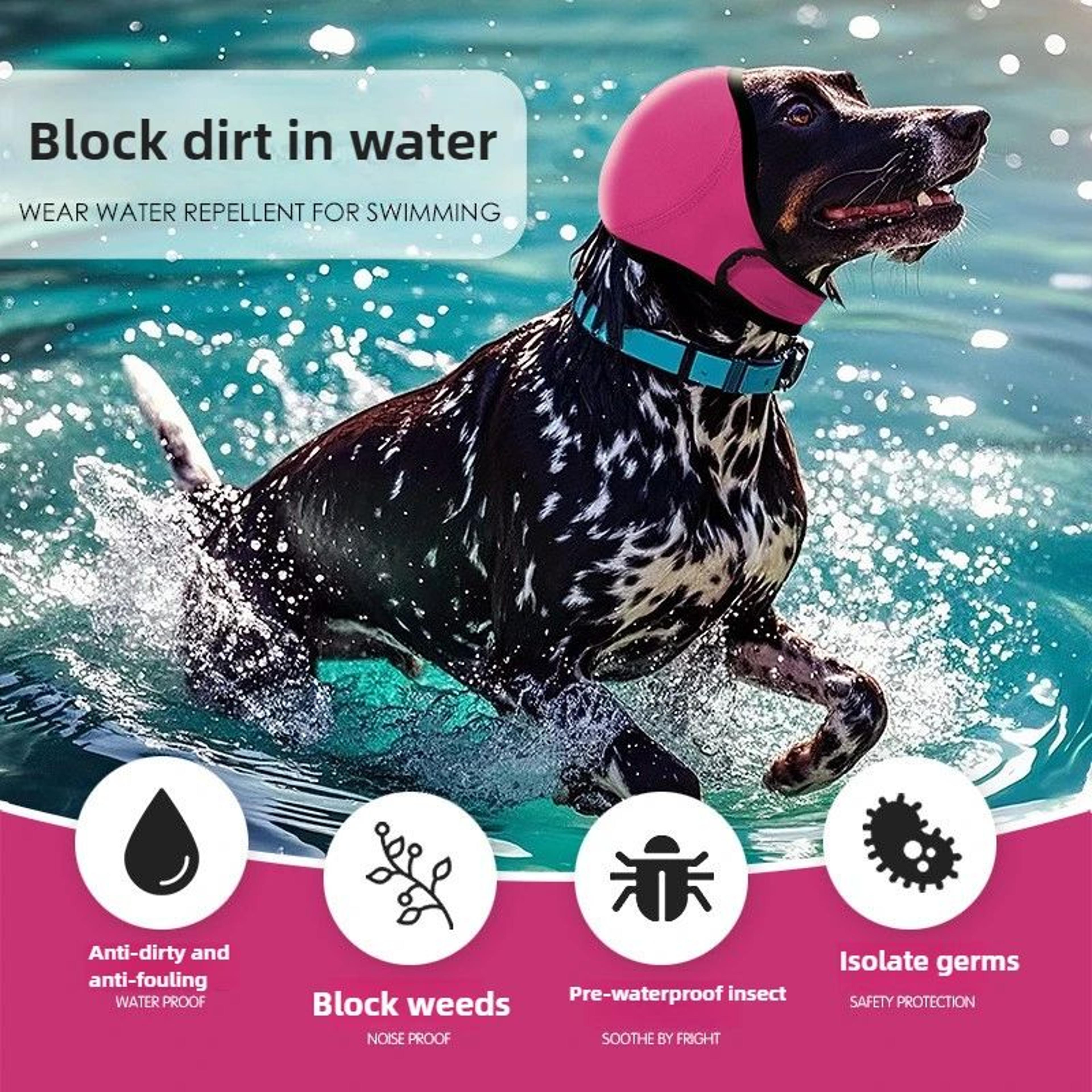 Noise Reduction Dog Ear Covers  Waterproof Calming Hearing Protection Earmuffs For Dogs Adjustable  2