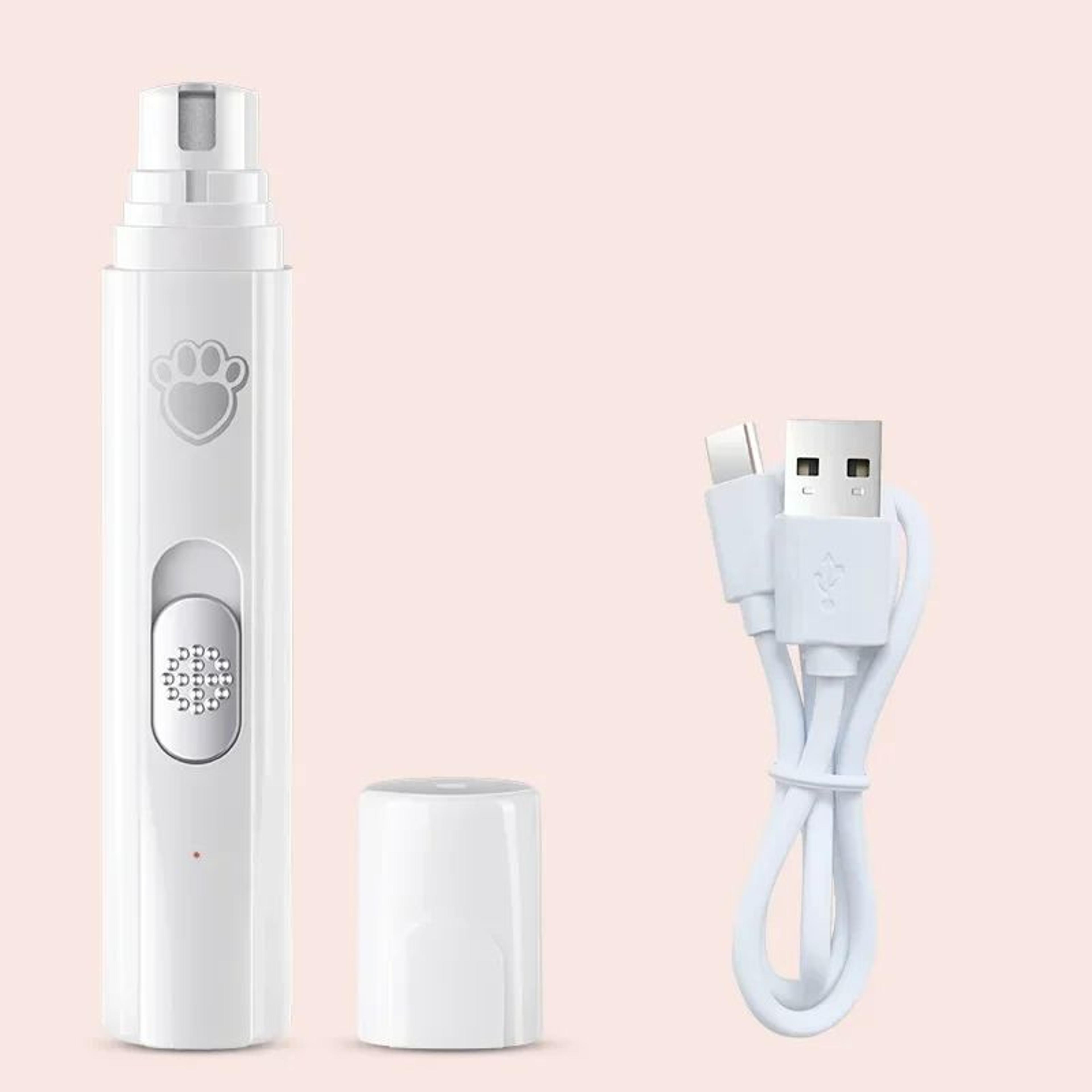 USB Rechargeable Electric Pet Nail Grinder With LED Light  2Speed Dog  Cat Nail Trimmer With Polish 7