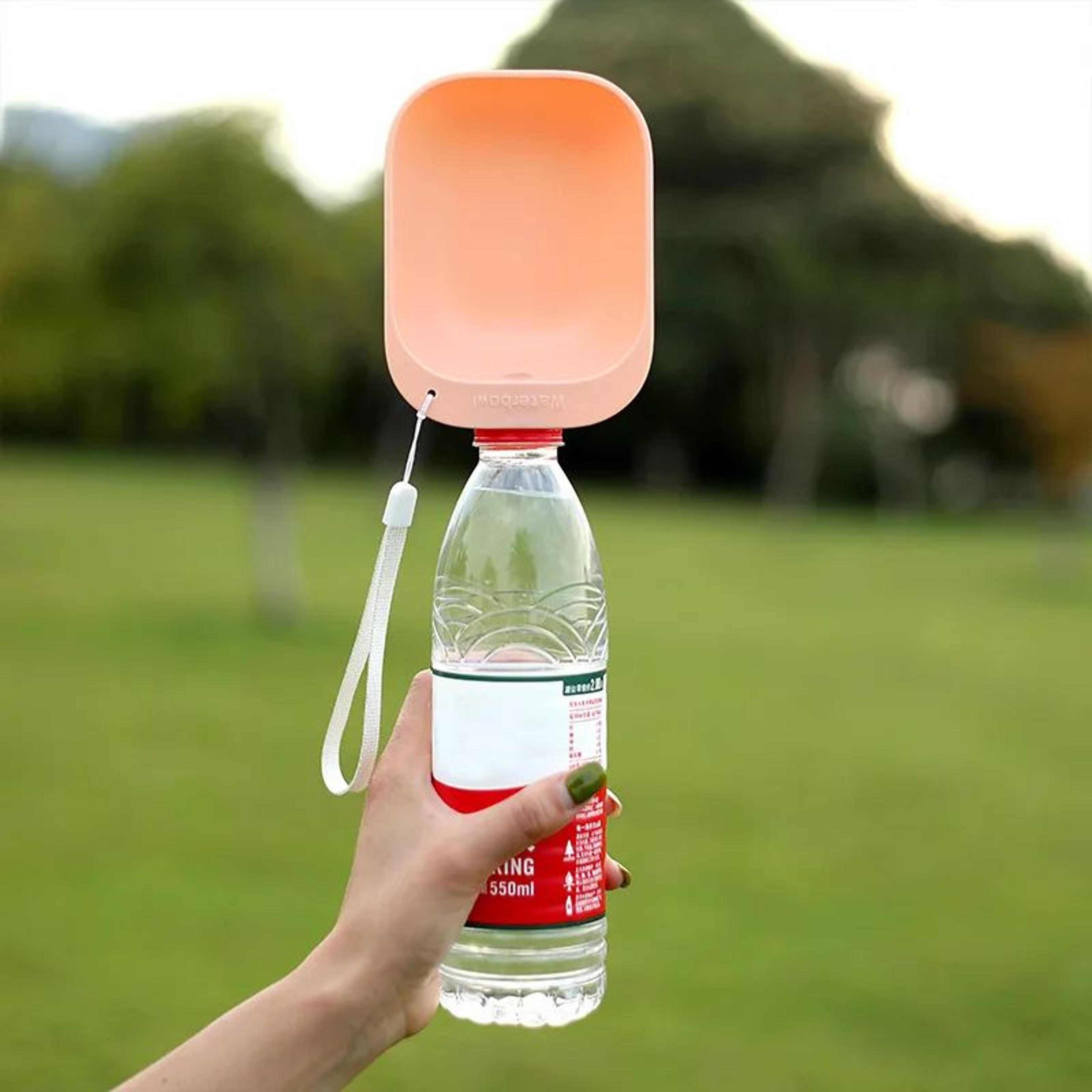 Portable Dog Travel Water Bottle With Foldable Bowl  Leakproof Outdoor Drinking Feeder For Dogs  Ca 0