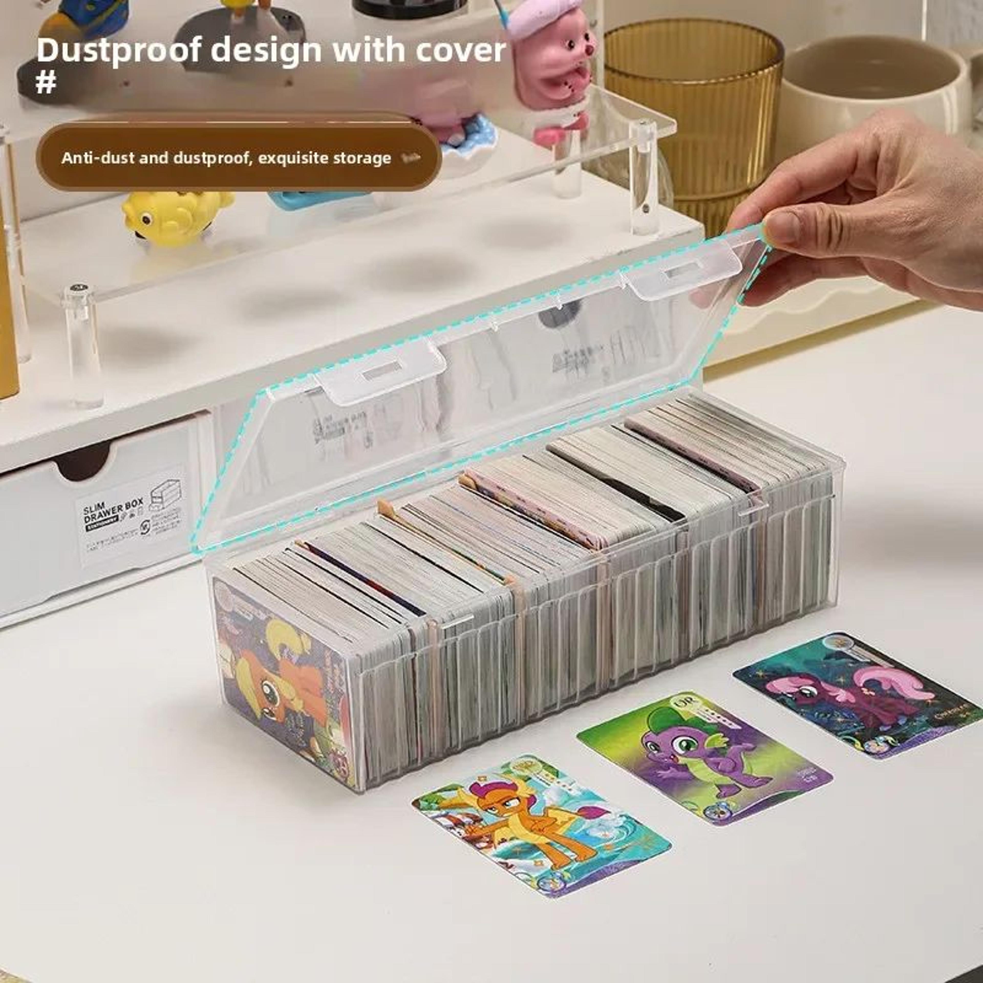 Transparent Clamshell Game Card Storage Box  Portable Plastic Organizer For Board Games  Trading Ca 4