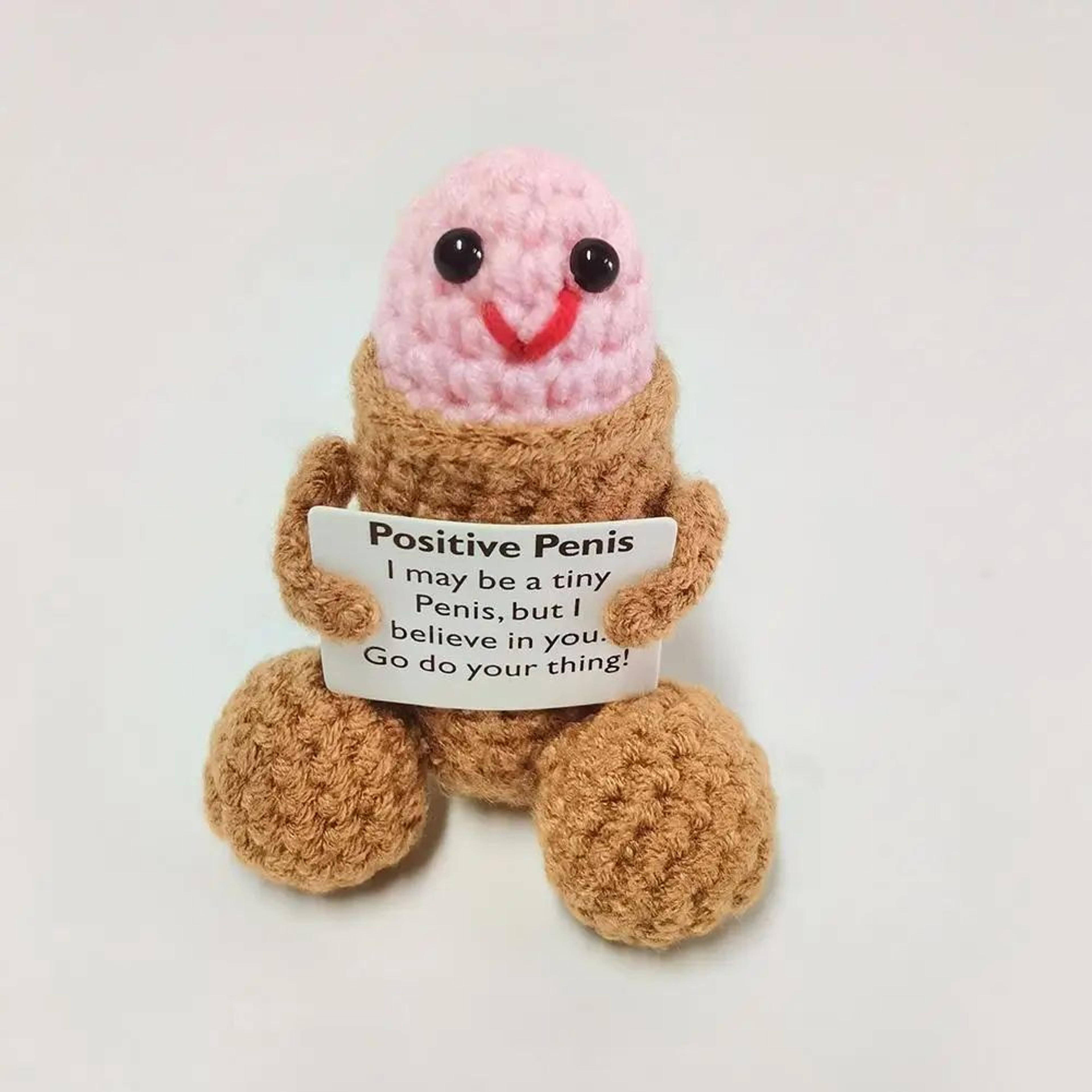 Funny Crochet Emotional Support Doll  Positive Desk Ornament Gift For Boyfriend Husband  Friends 1