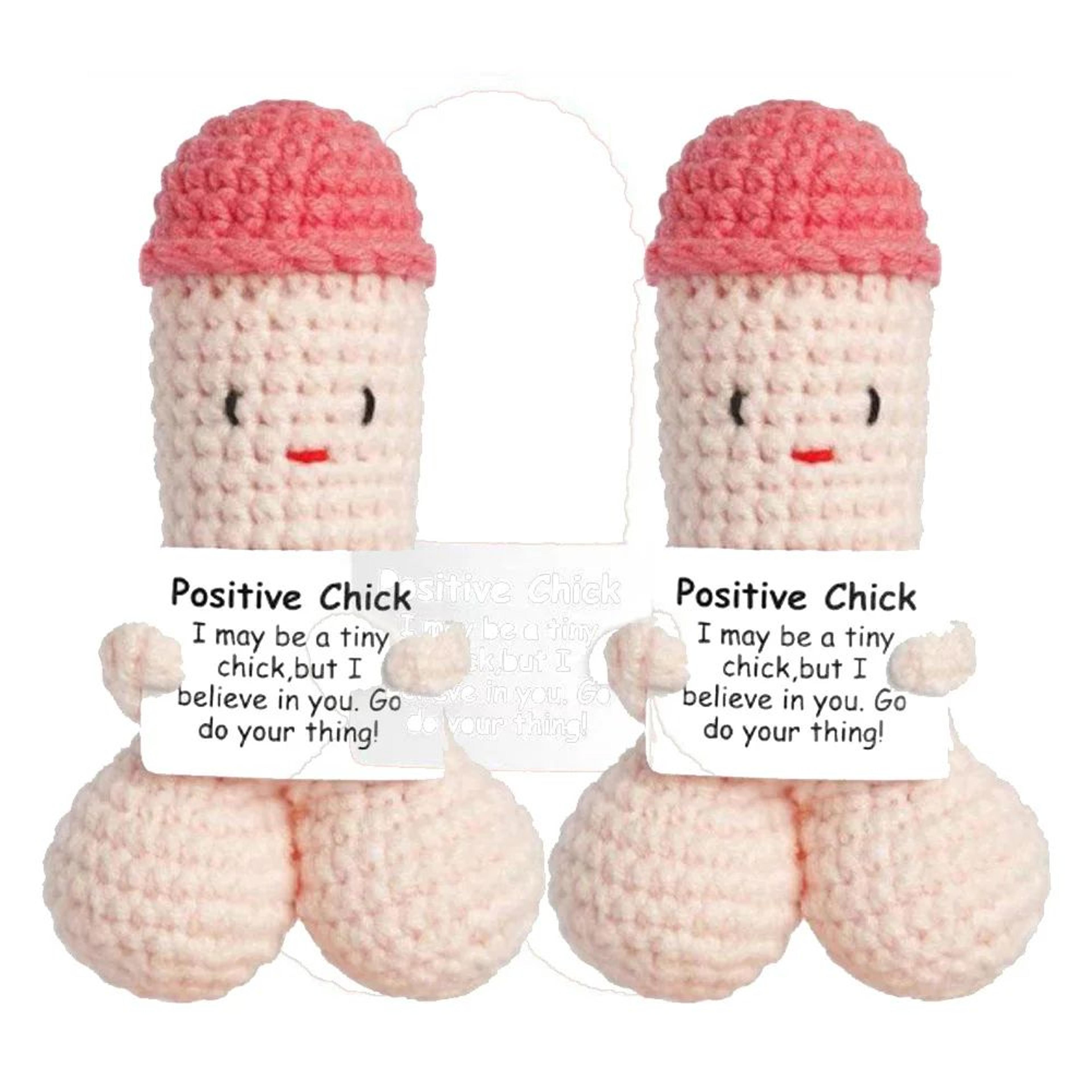 Funny Crochet Emotional Support Doll  Positive Desk Ornament Gift For Boyfriend Husband  Friends 5
