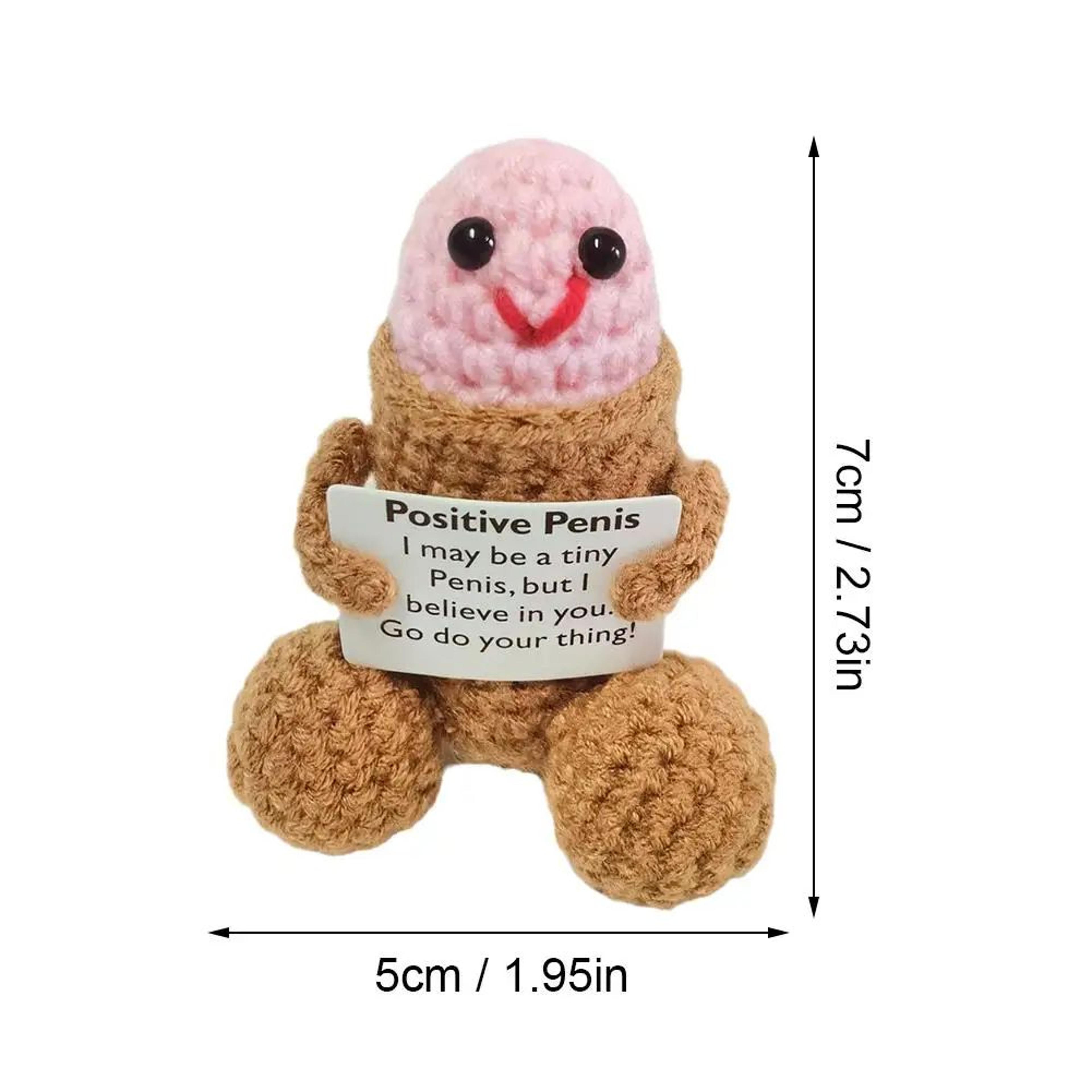 Funny Crochet Emotional Support Doll  Positive Desk Ornament Gift For Boyfriend Husband  Friends 8