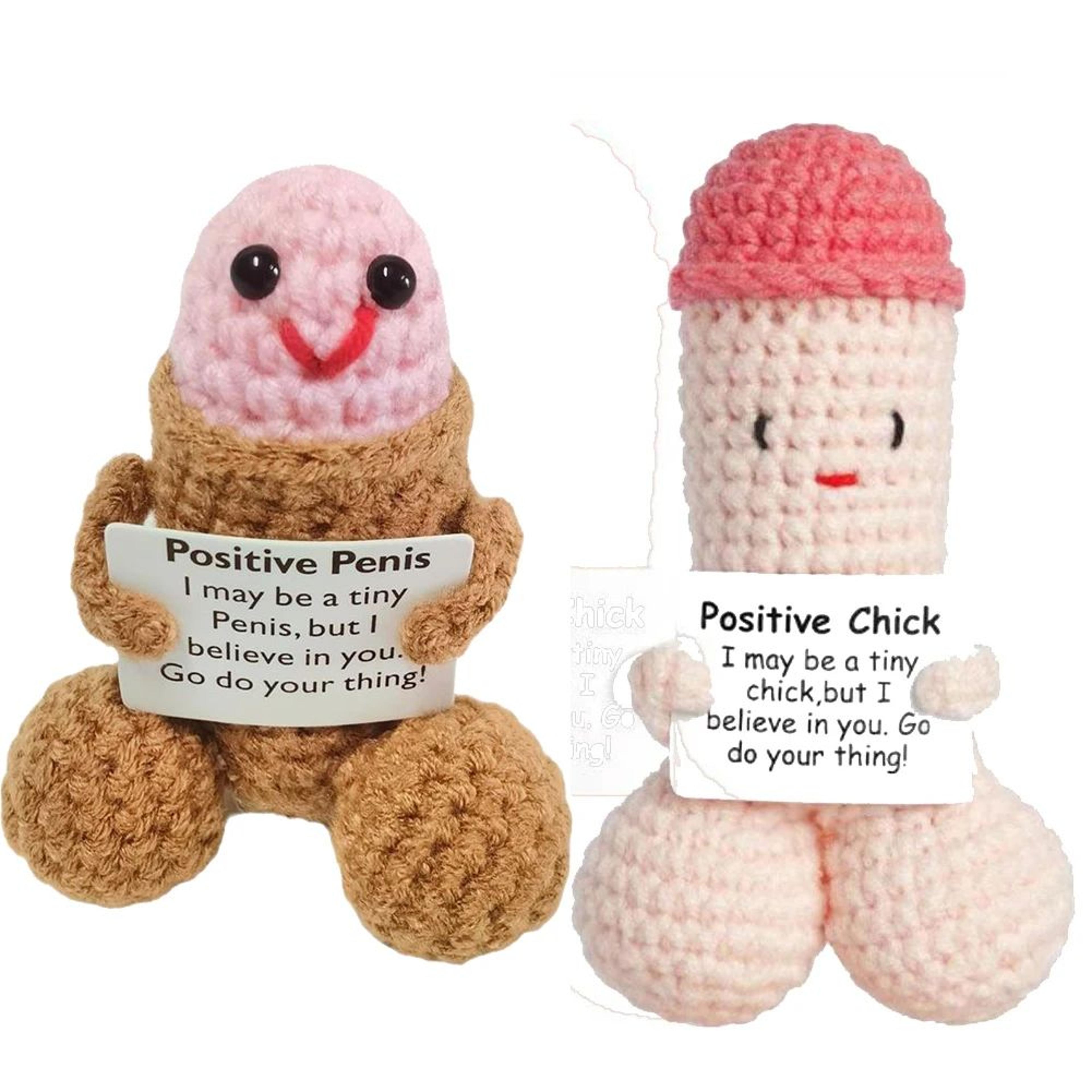 Funny Crochet Emotional Support Doll  Positive Desk Ornament Gift For Boyfriend Husband  Friends 10
