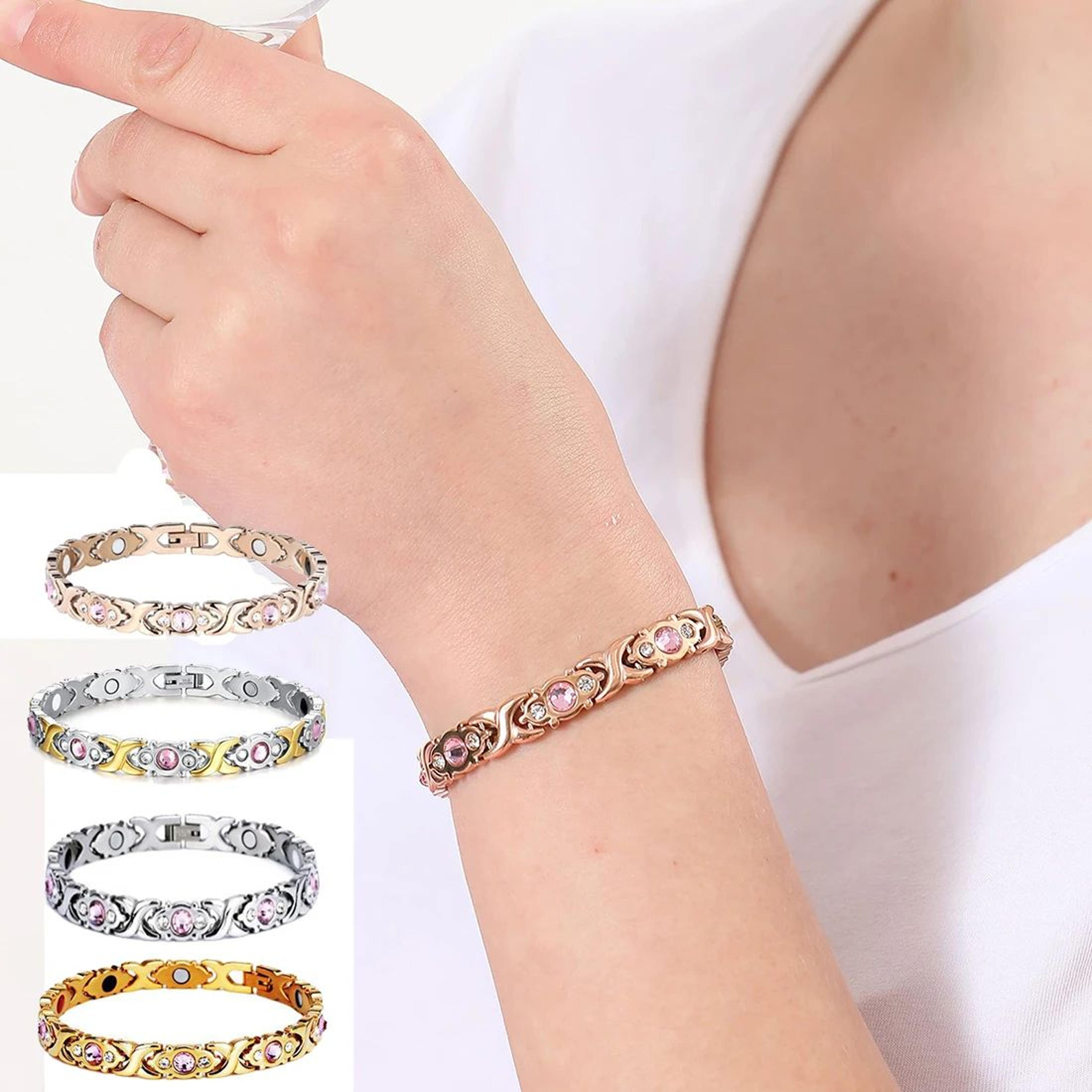 Adjustable Magnetic Crystal Bracelet For Women  Fashion Energy Hologram Jewelry Gift Magnet Therapy 2