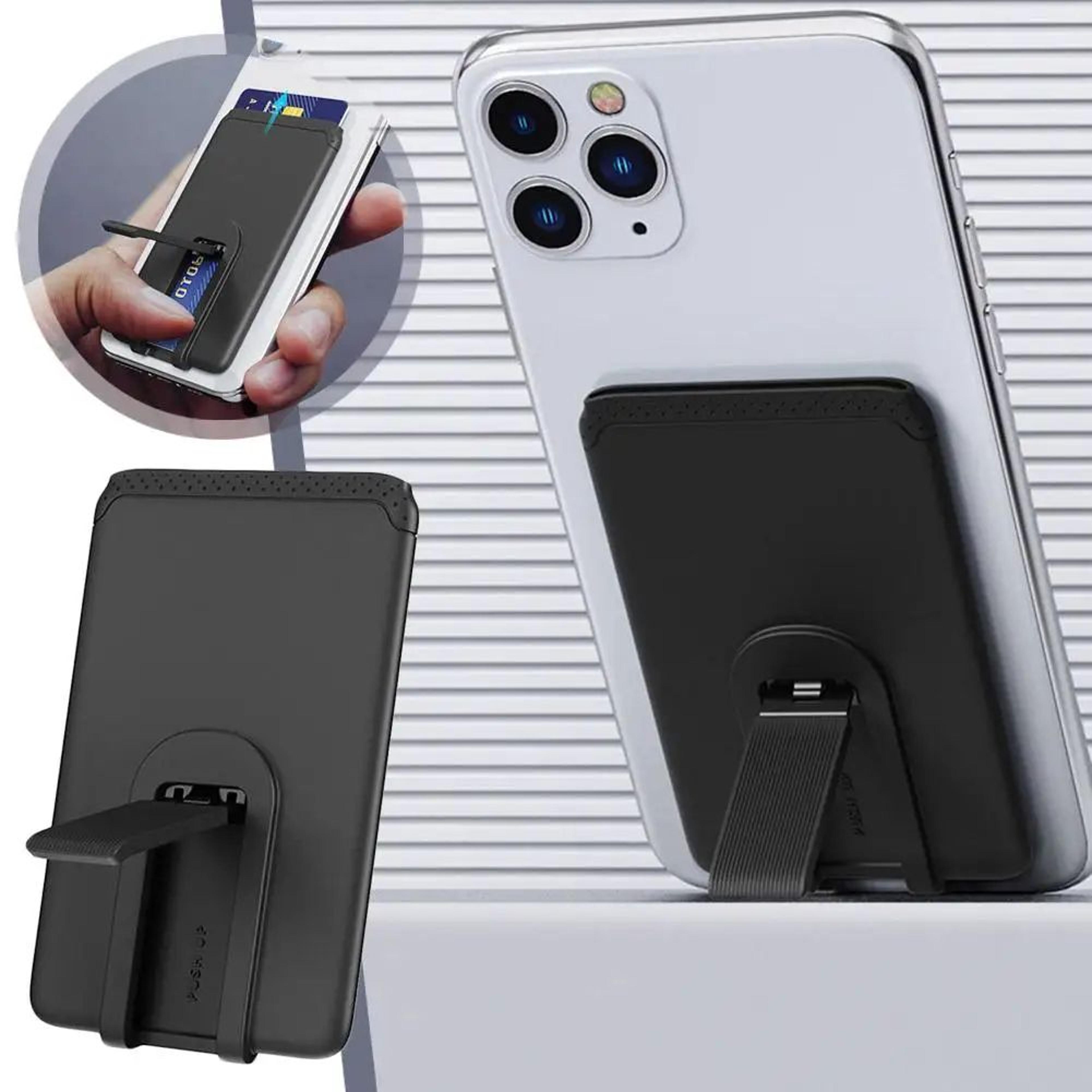 Portable Silicone Phone Wallet Stand  Slim Foldable StickOn Card Holder With Kickstand For IPhone   4