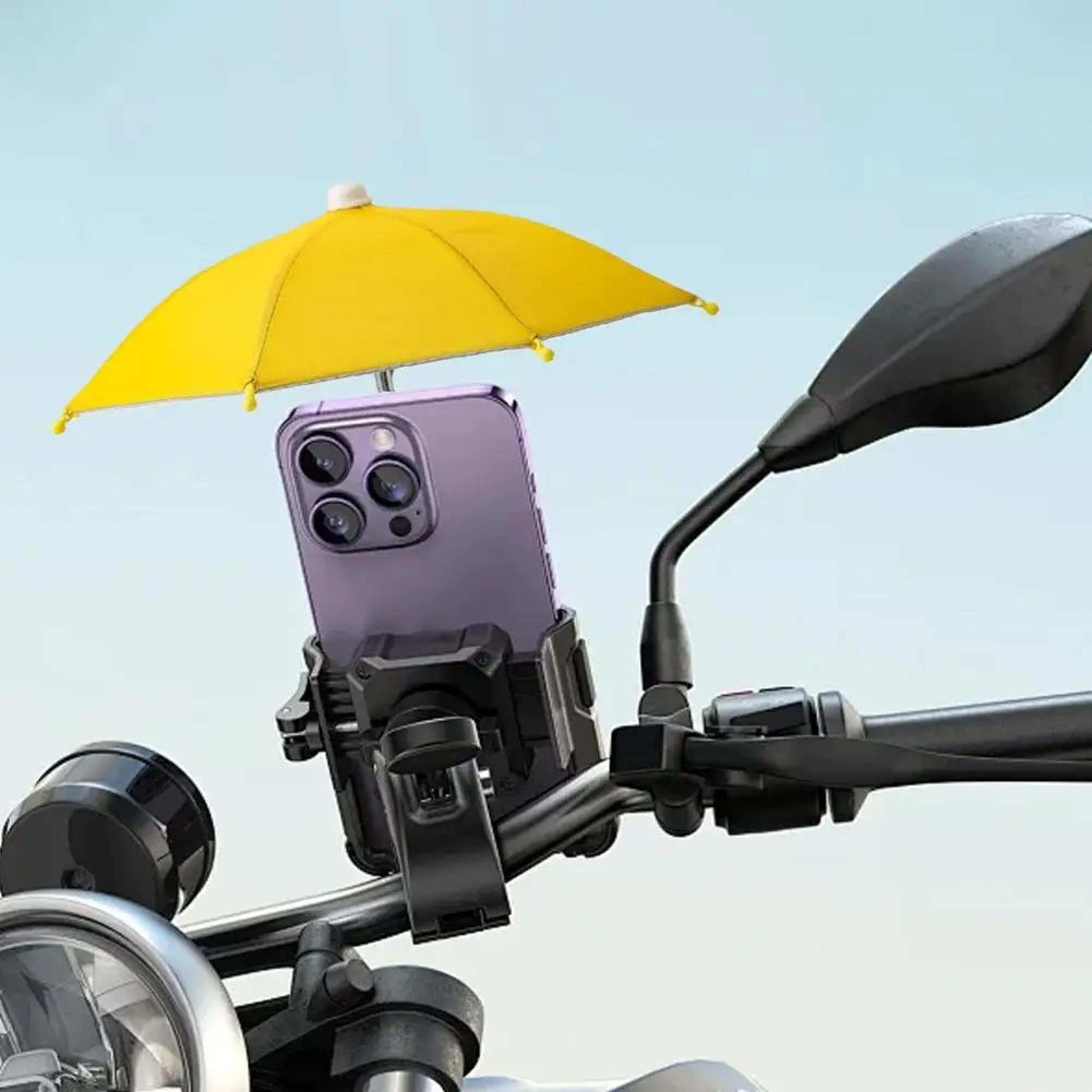 Portable Mini Umbrella Phone Stand  Waterproof Sun  Rain Shade Holder For Smartphones Universal Out 4