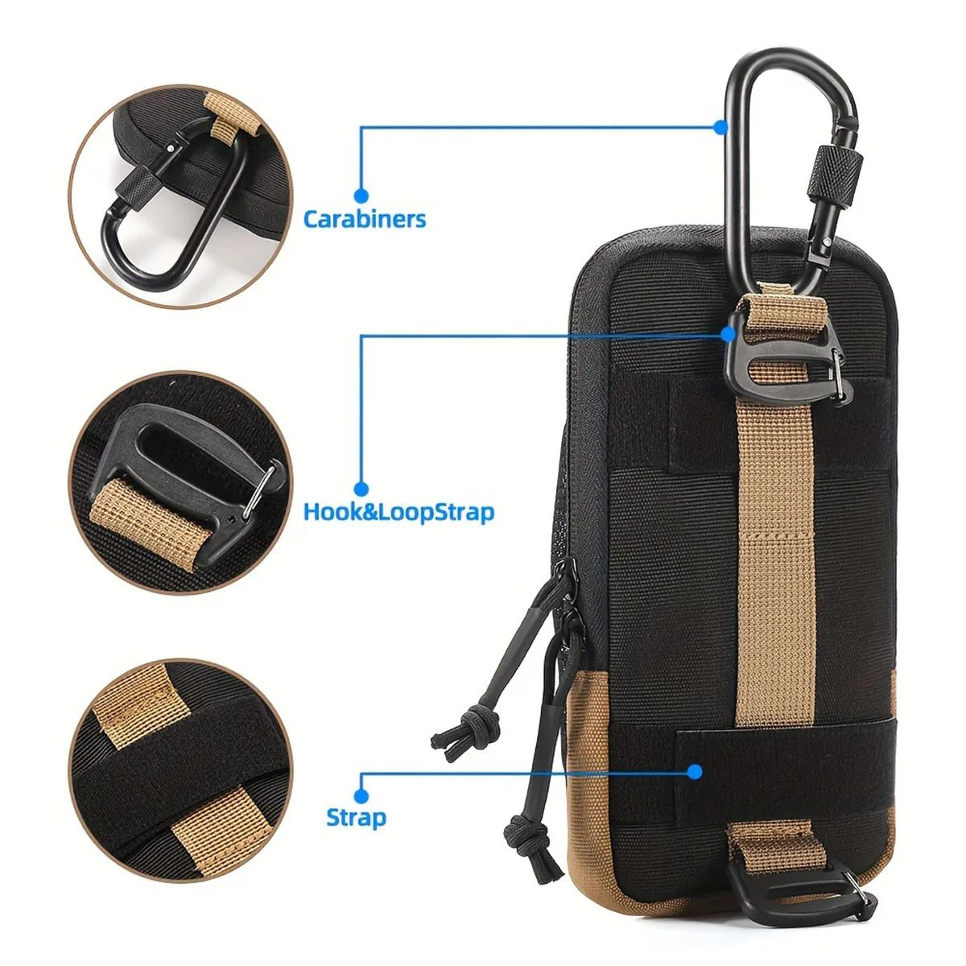 Black Outdoor Hiking Waist Bag Phone Pouch  MultiFunctional Sports Fanny Pack For Mountaineering Tr 3