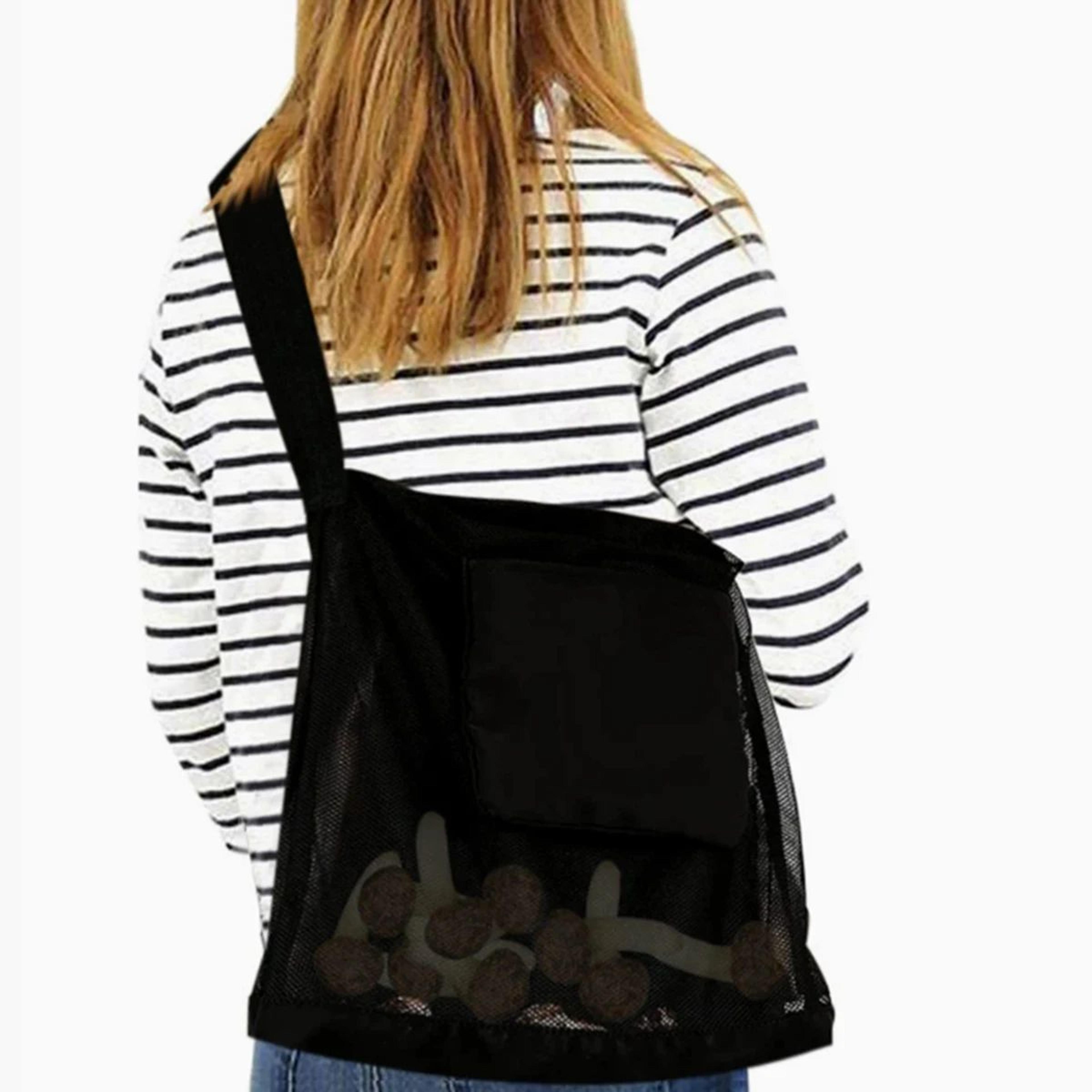 Foldable Mesh Fruit  Mushroom Picking Bag  Large Capacity Outdoor Harvest Crossbody Storage Pouch 4