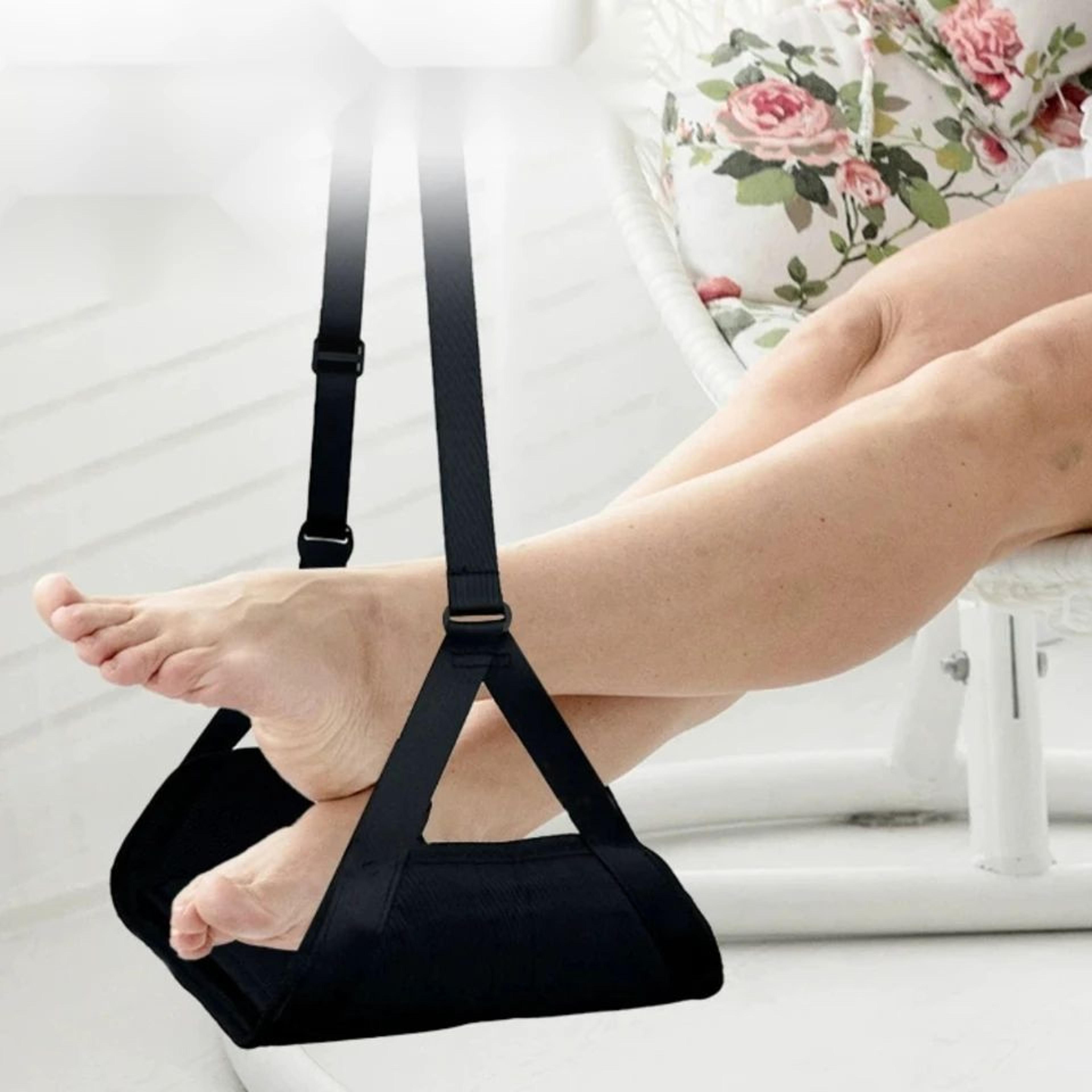 Portable Travel Footrest Hammock  Adjustable Airplane  Train Seat Leg Rest Sling Compact Office Und 4