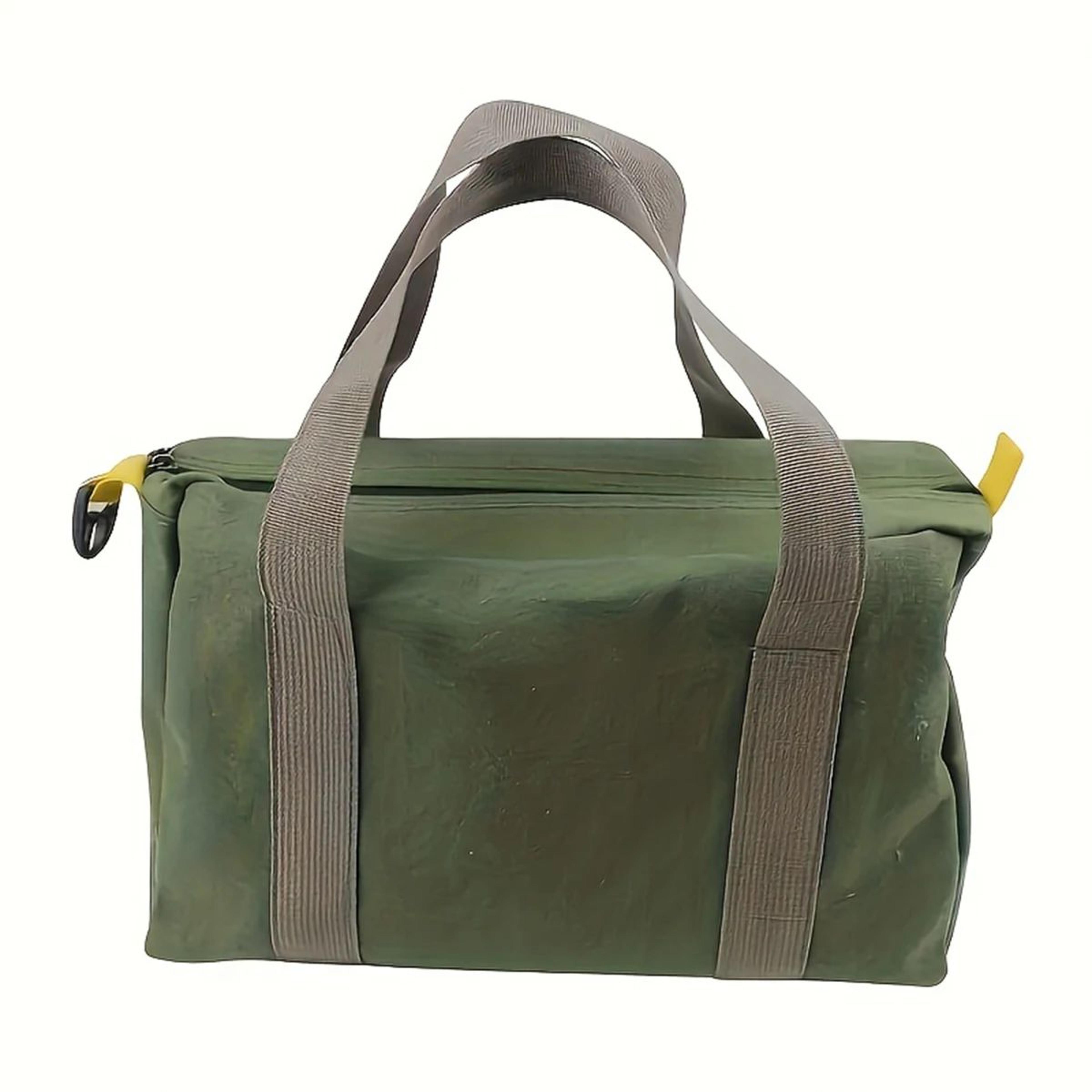 Heavy Duty Waterproof Canvas Tool Bag  Large Capacity Portable Maintenance Storage Tote With Reinfo 5