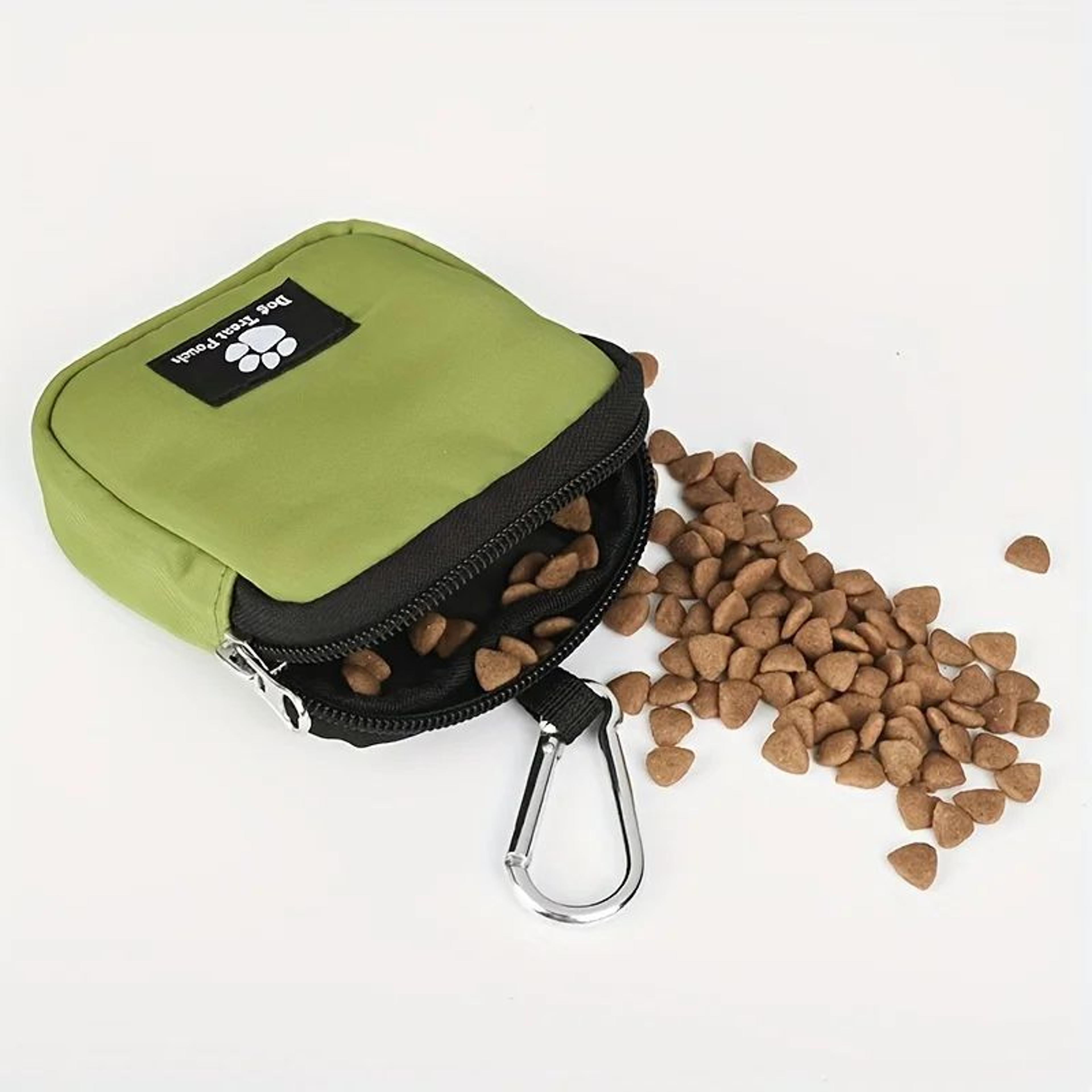 Portable Dog Treat Pouch With Whistle  Reusable Multicolor Snack Bag For Walking Obedience  Reward  4
