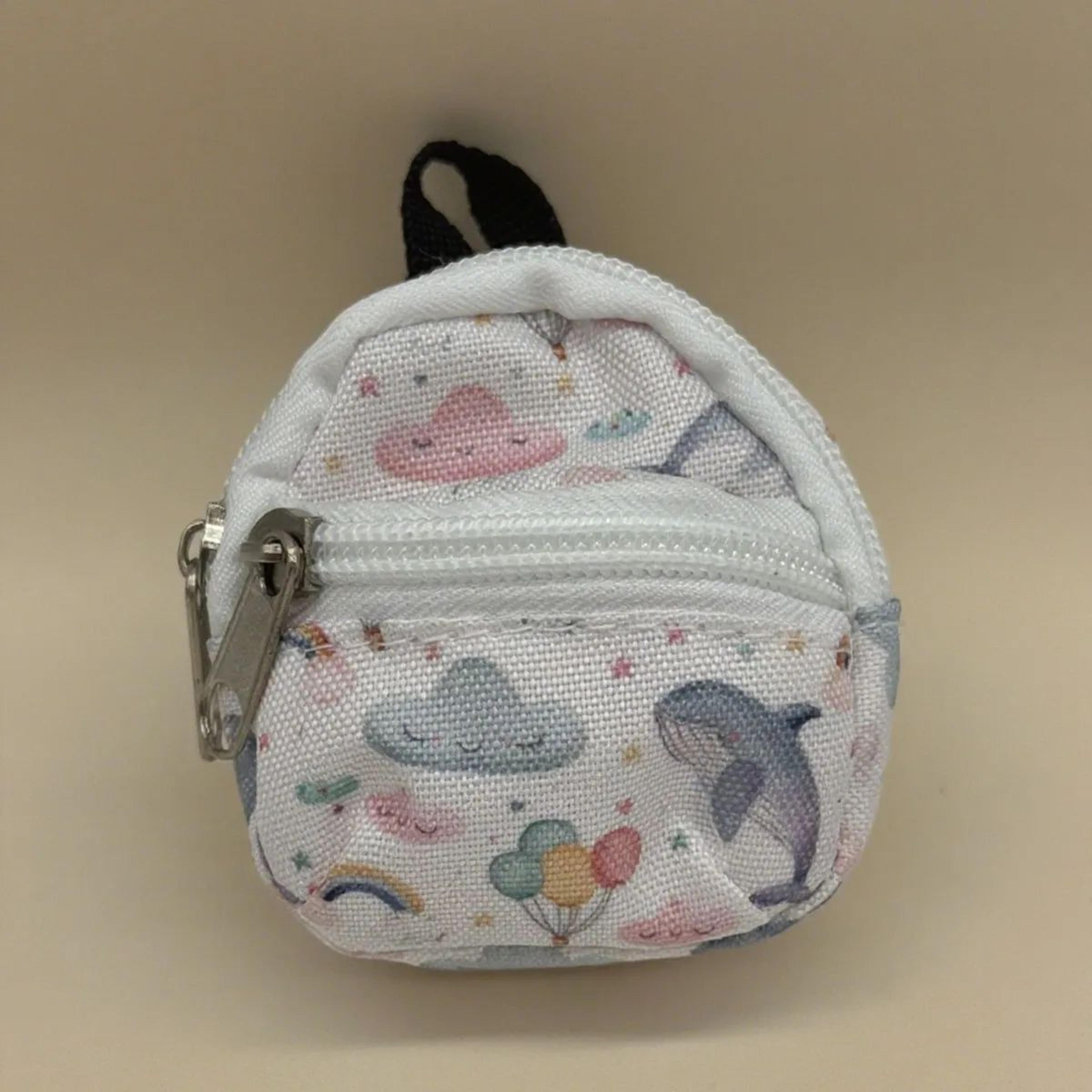 Mini Backpack Coin Purse Keychain  DoubleZipper Small Wallet Pendant Bag For Keys Coins  Cute Bag D 13