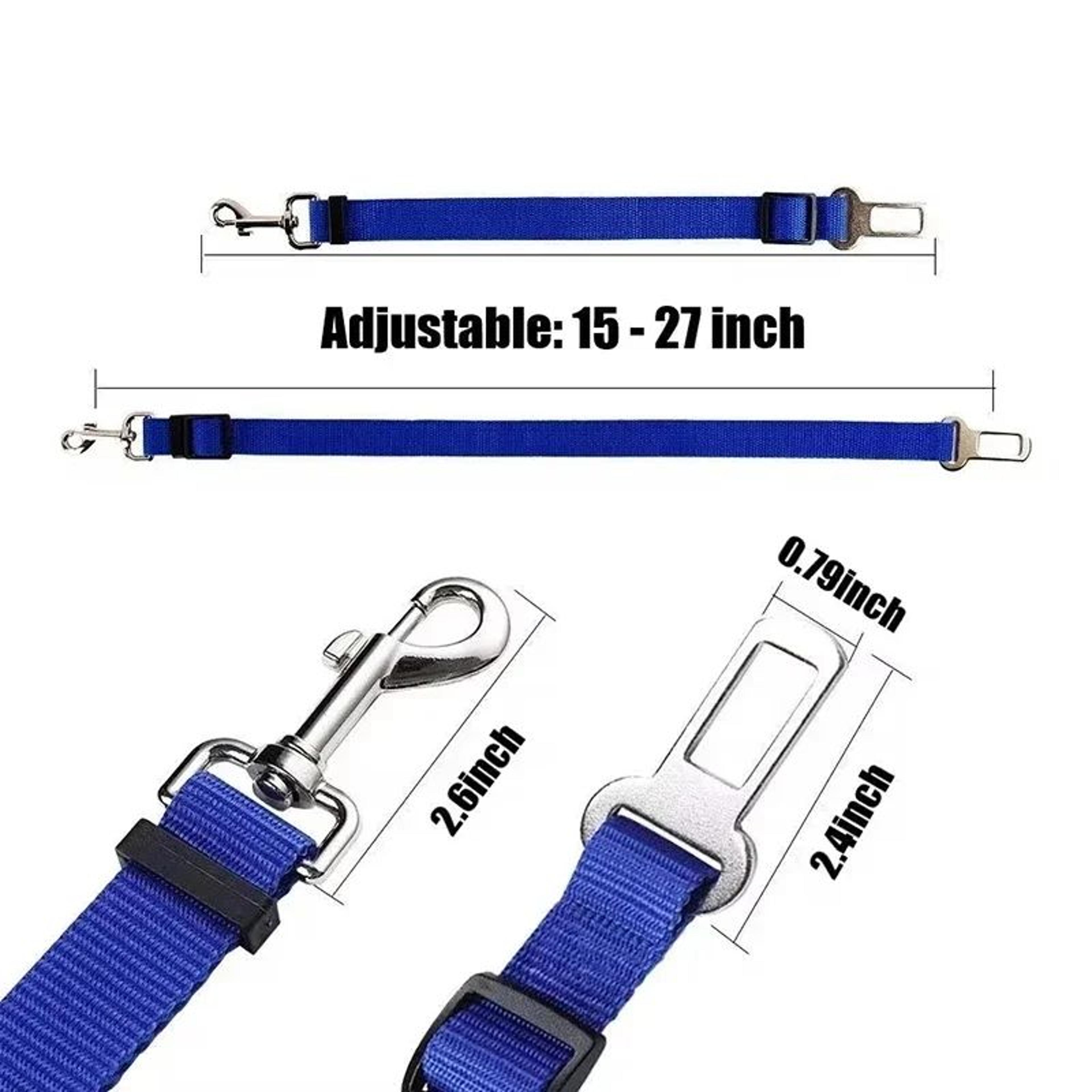 Retractable Dog Car Seat Belt Leash  Adjustable Safety Tether Harness Connector For Secure Pet Trav 4