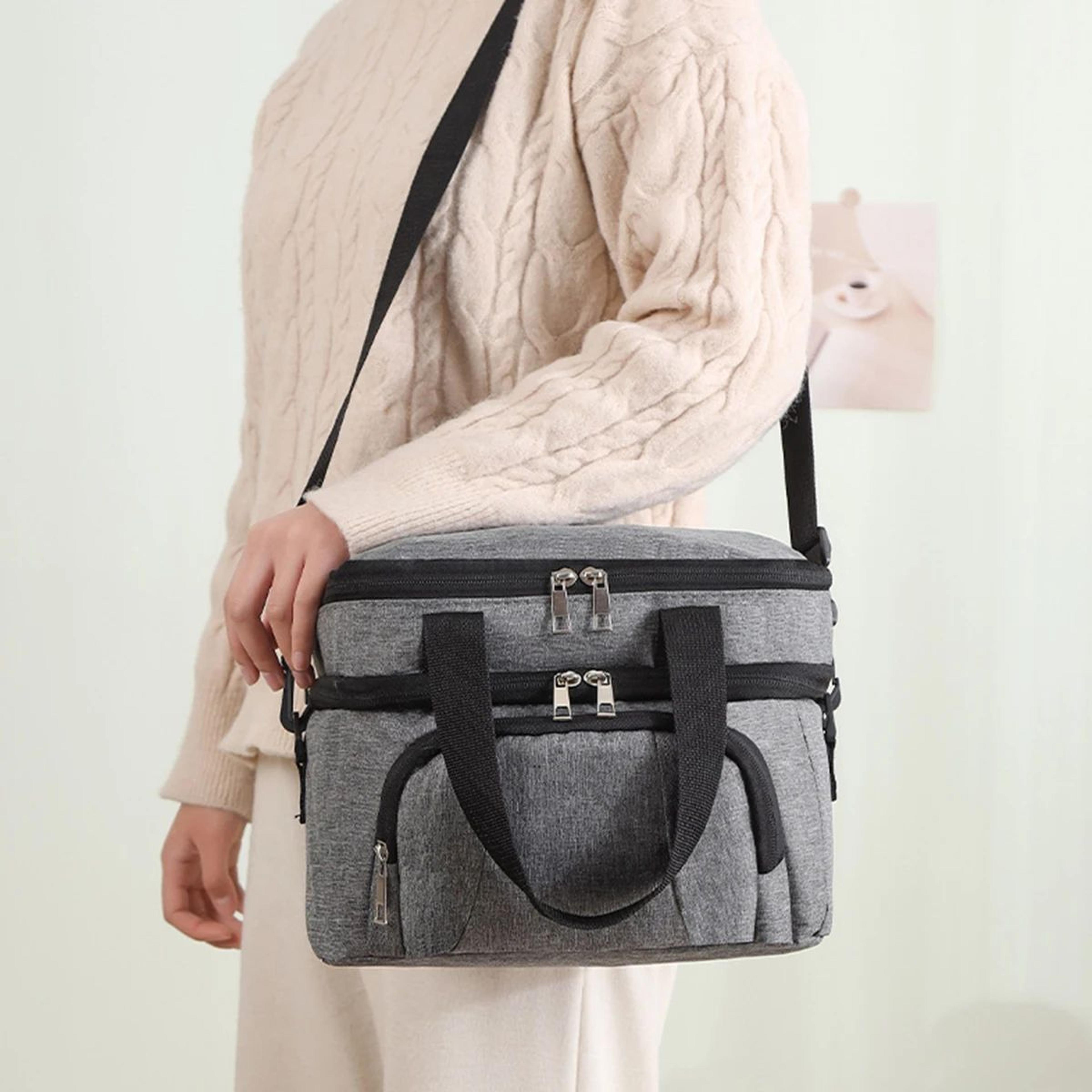 Portable Insulated Lunch Bag  Thermal Picnic  Camping Food Carrier With Freshness Preservation Hand 2