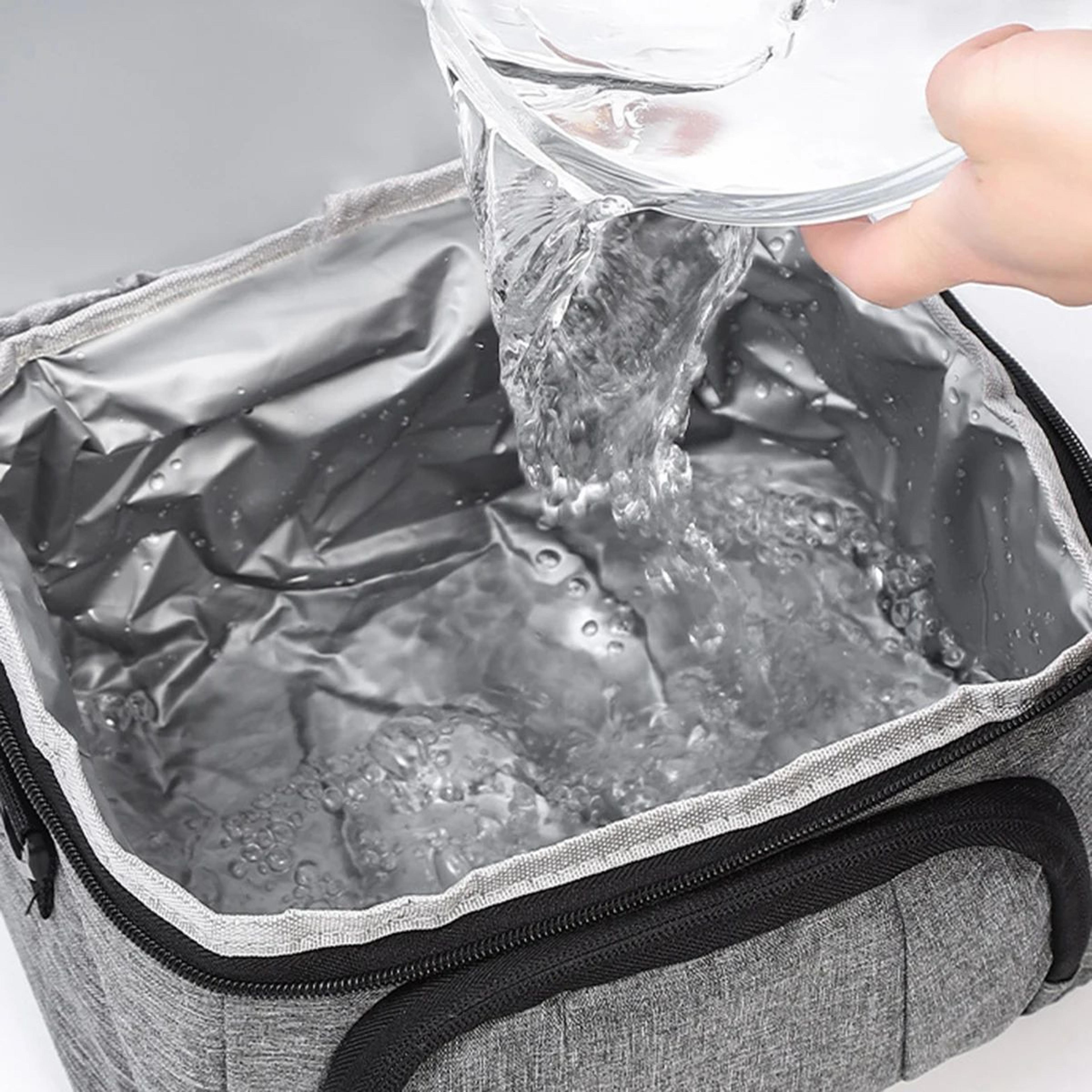 Portable Insulated Lunch Bag  Thermal Picnic  Camping Food Carrier With Freshness Preservation Hand 4