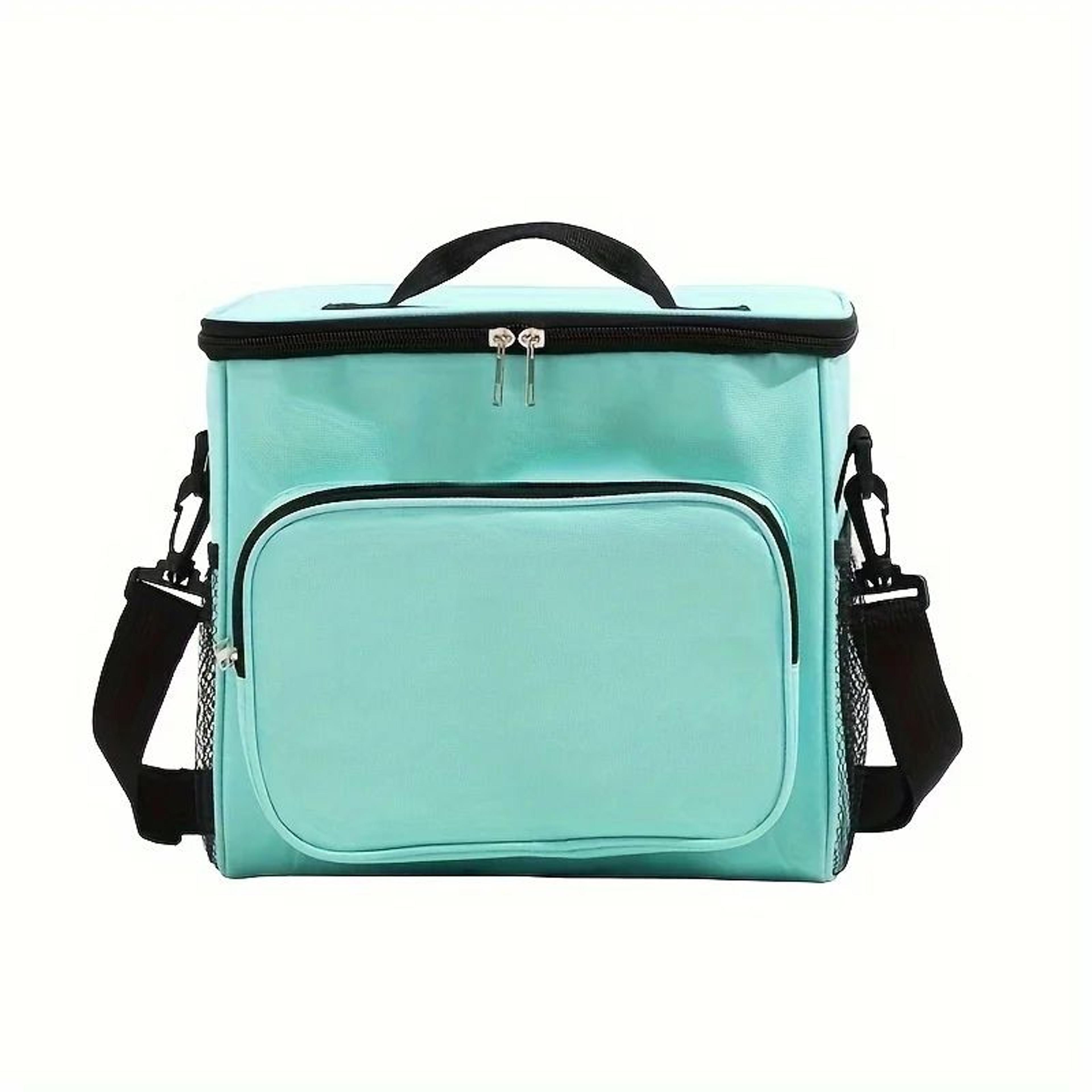 Large Capacity Insulated Tote Lunch Bag With Crossbody Strap  Aluminum Foil Thermal Picnic Cooler B 6