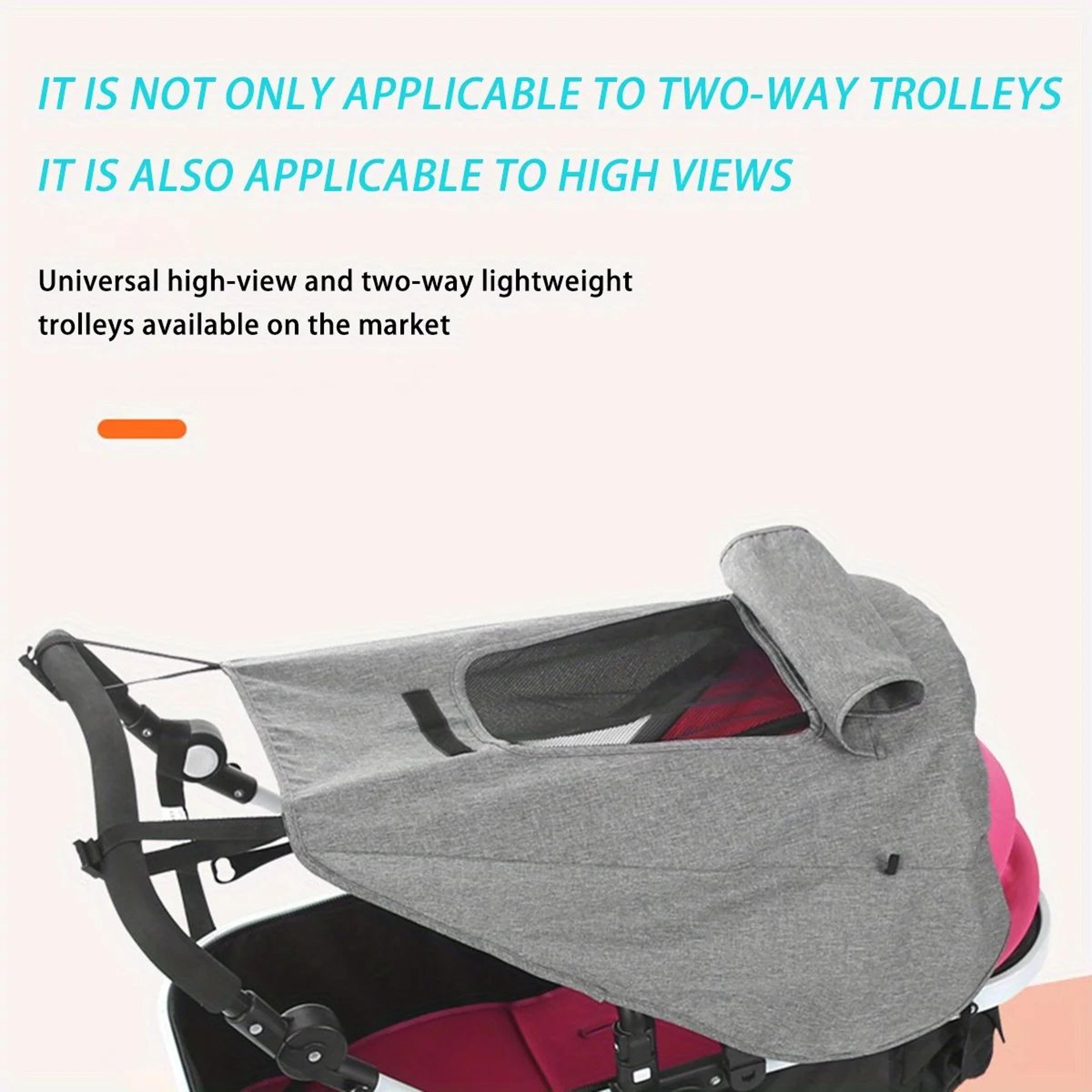 UVResistant Stroller Sunshade Cover  HighView Bidirectional Canopy EasyInstall Baby Sun Protection 2
