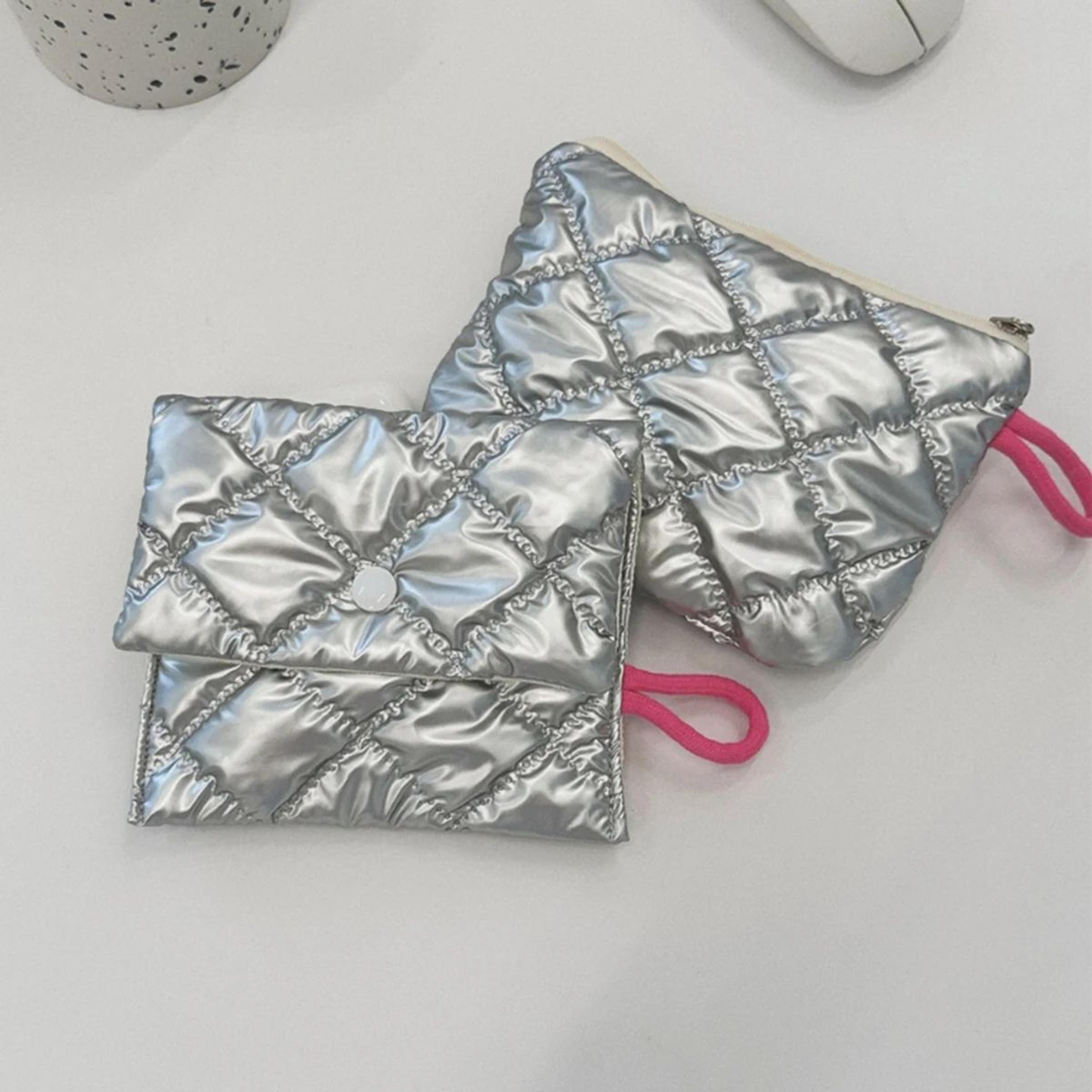Silver Bow Canvas Coin Purse  Small Zipper Coin Wallet Pouch For Women  Girls Earphone Key Money St 5