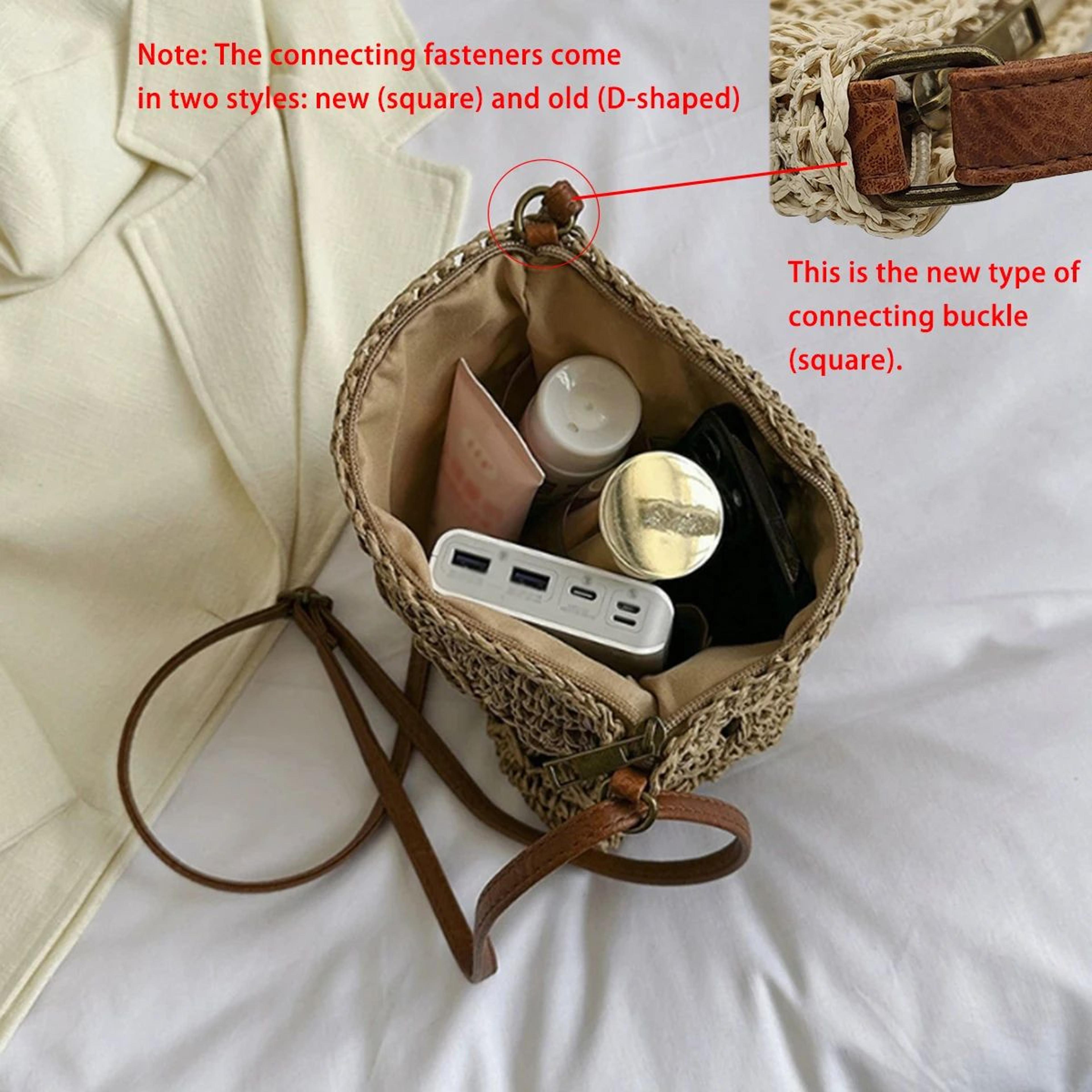 Handwoven Straw Crossbody Beach Bag  HollowOut Summer Woven Shoulder Purse Lightweight Vacation Tot 5