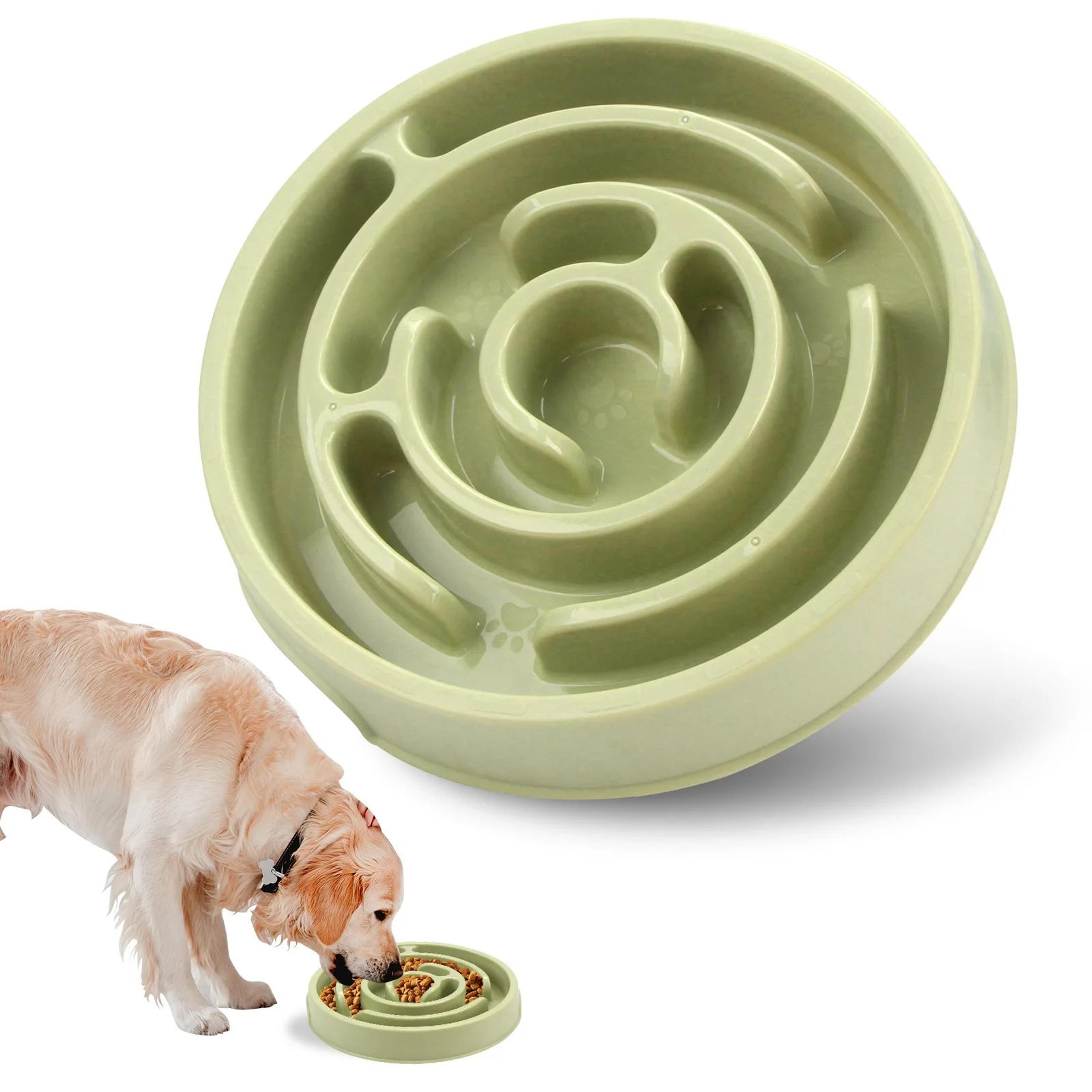 NonSlip Slow Feeder Dog Bowl  Fun AntiGulping Puzzle Feeding Dish For Puppies  Dogs EcoFriendly Slo 8