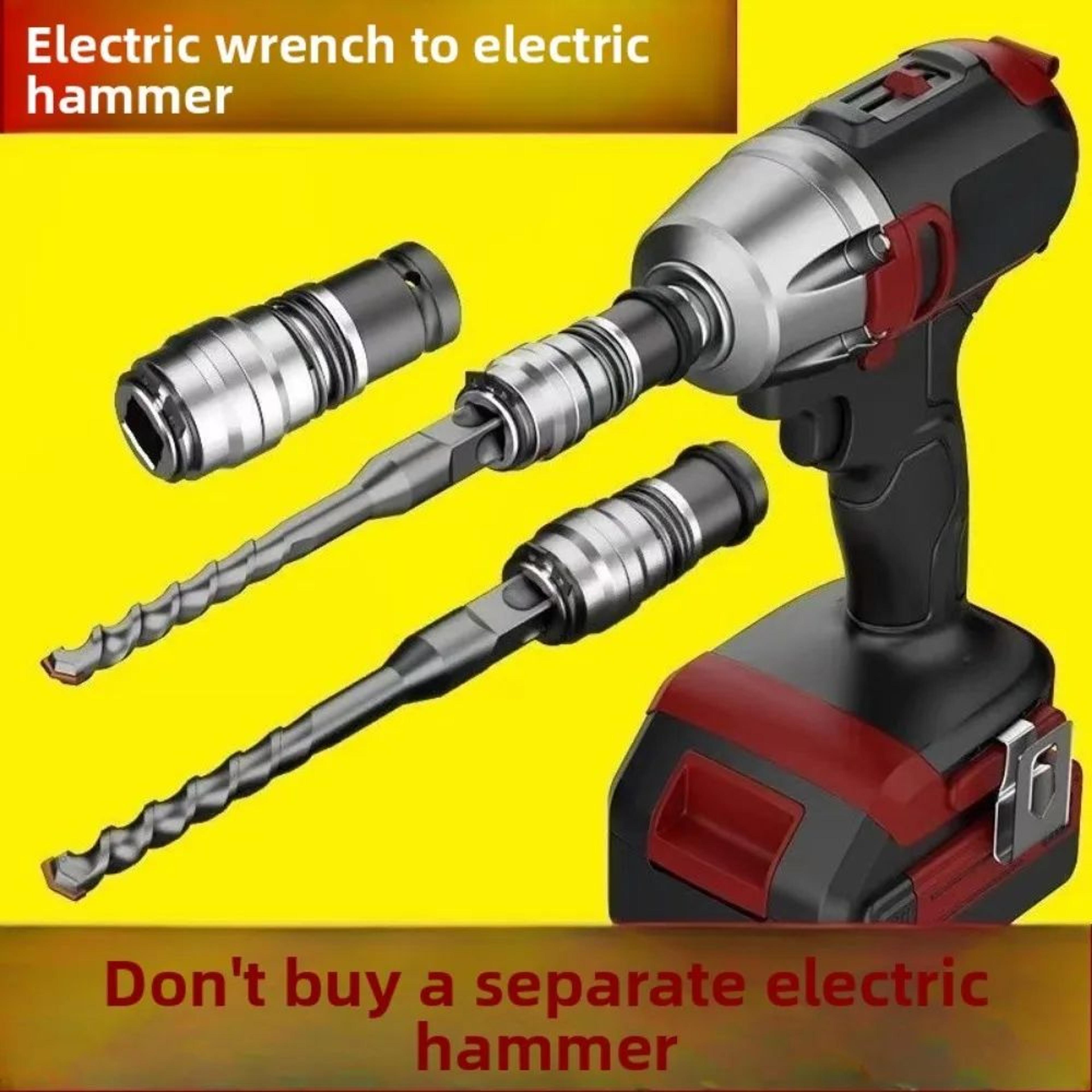 Rotary Hammer Conversion Adapter  HighPower Concrete Drill Converter Lightweight Square Shank Tool  0